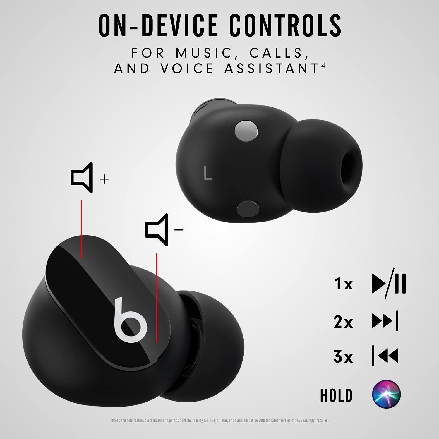 Beats Studio Buds - True Wireless Noise Cancelling Earbuds - Compatible with Apple & Android, Built-in Microphone, IPX4 Rating, Sweat Resistant Earphones, Class 1 Bluetooth Headphones - Black - Image 4