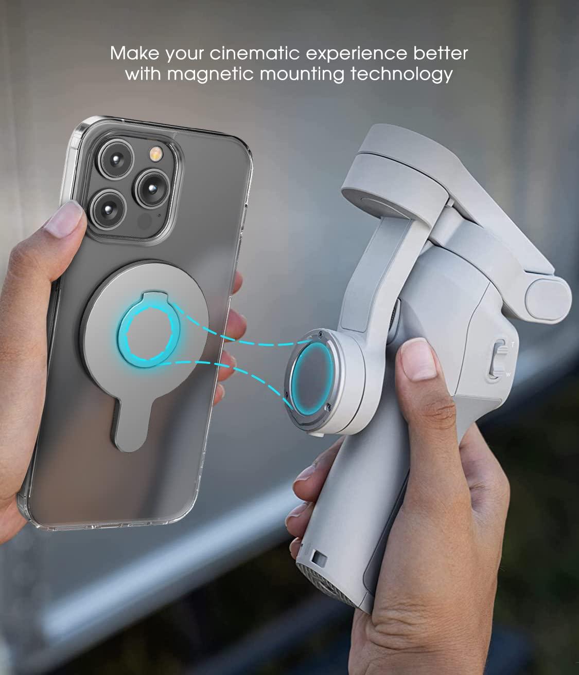 ENCASED Magnetic Adapter for DJI OM Smartphone Gimbal Stabilizer - Compatible with MagSafe (OM 4 / 4 SE, 5, 6) - Image 3