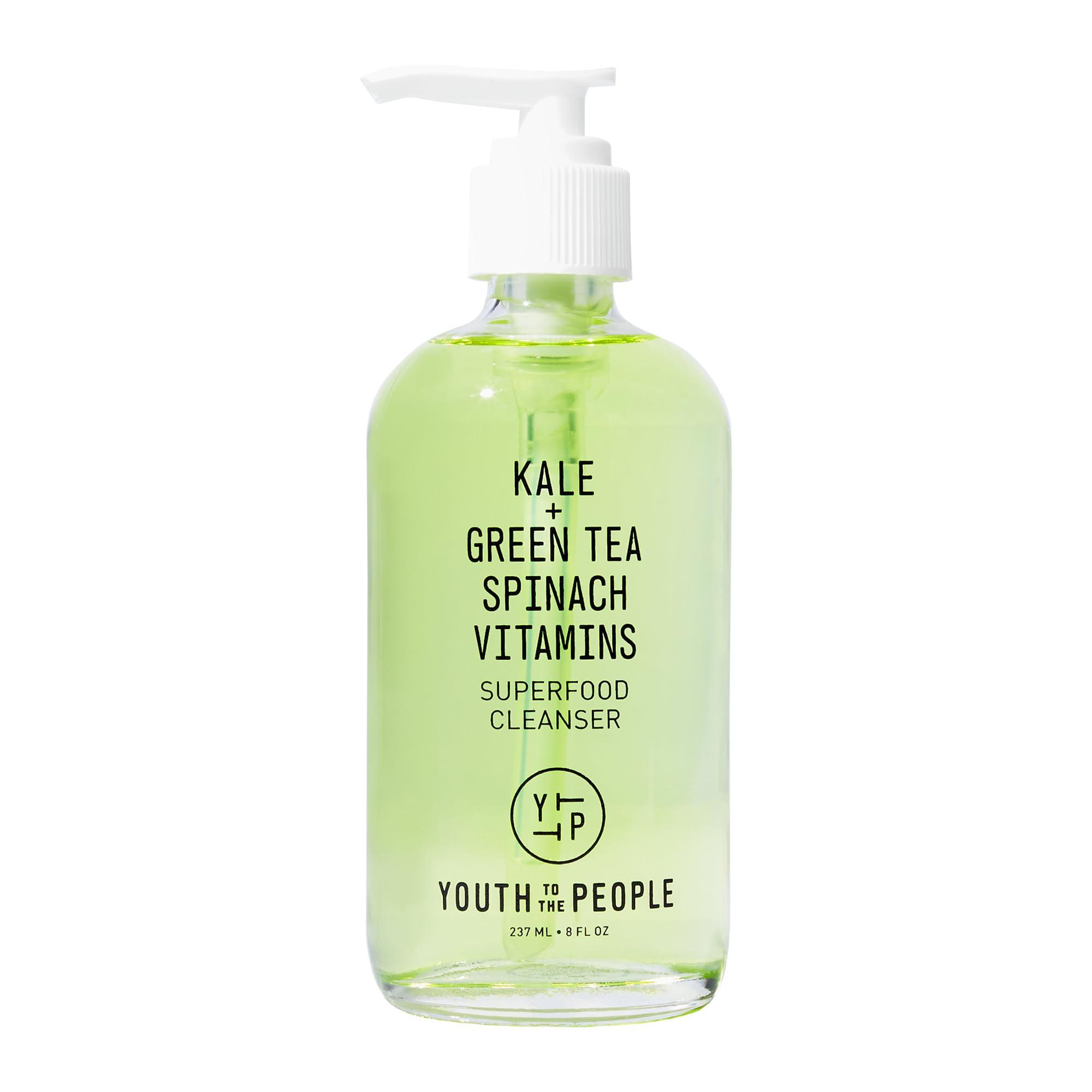 Youth To The People Superfood Facial Cleanser - Kale + Green Tea Daily Face Wash, Gentle Makeup Remover, With Antioxidants for Glowing Skin & Less Visible Pores, Award-winning, Refillable Packaging