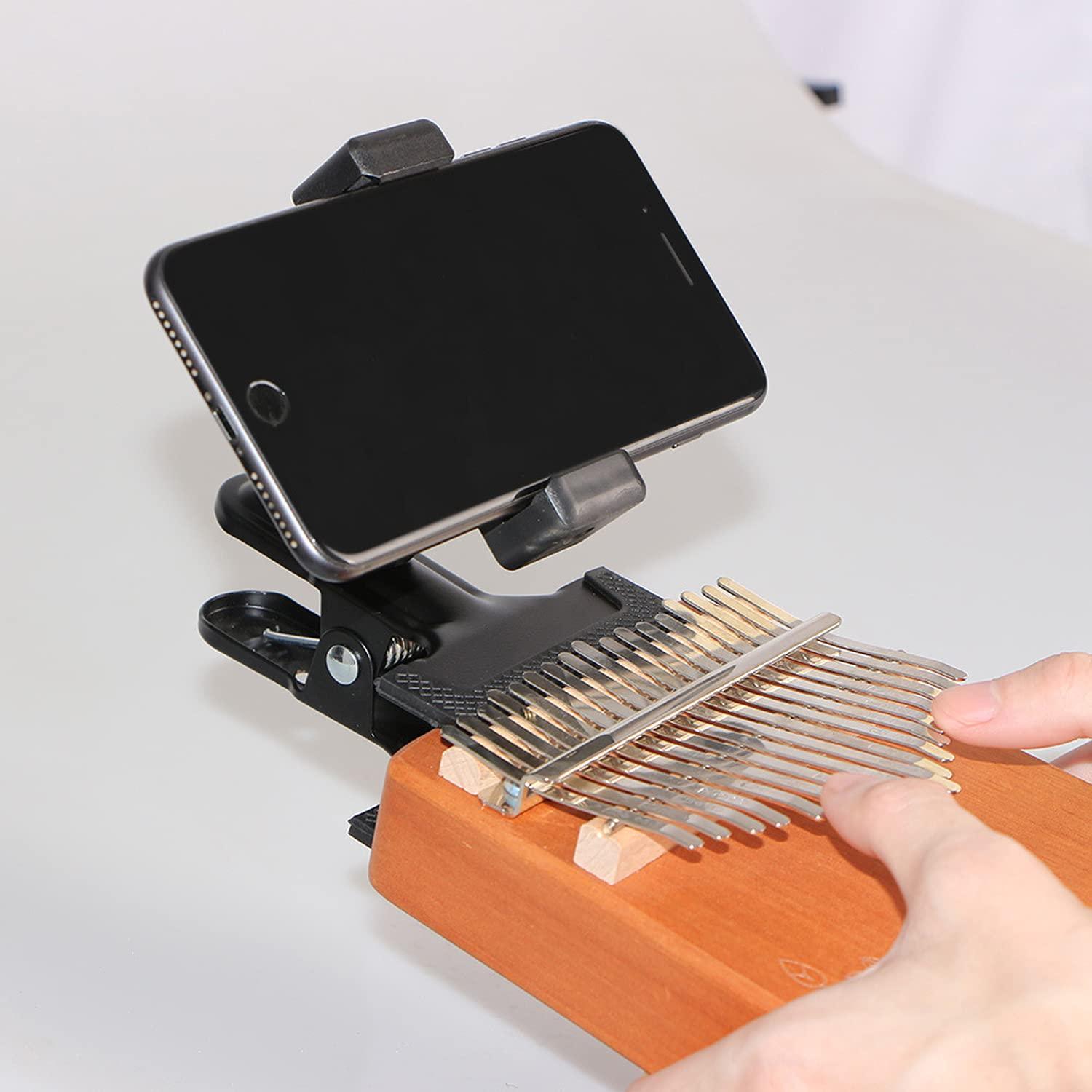 RockCheems Guitar Head Phone Holder Mount for Live Broadcast Teaching Video Recording Android and iPhone Compatible Guitar/Electric Guitar/Bass/Ukulele - Image 5
