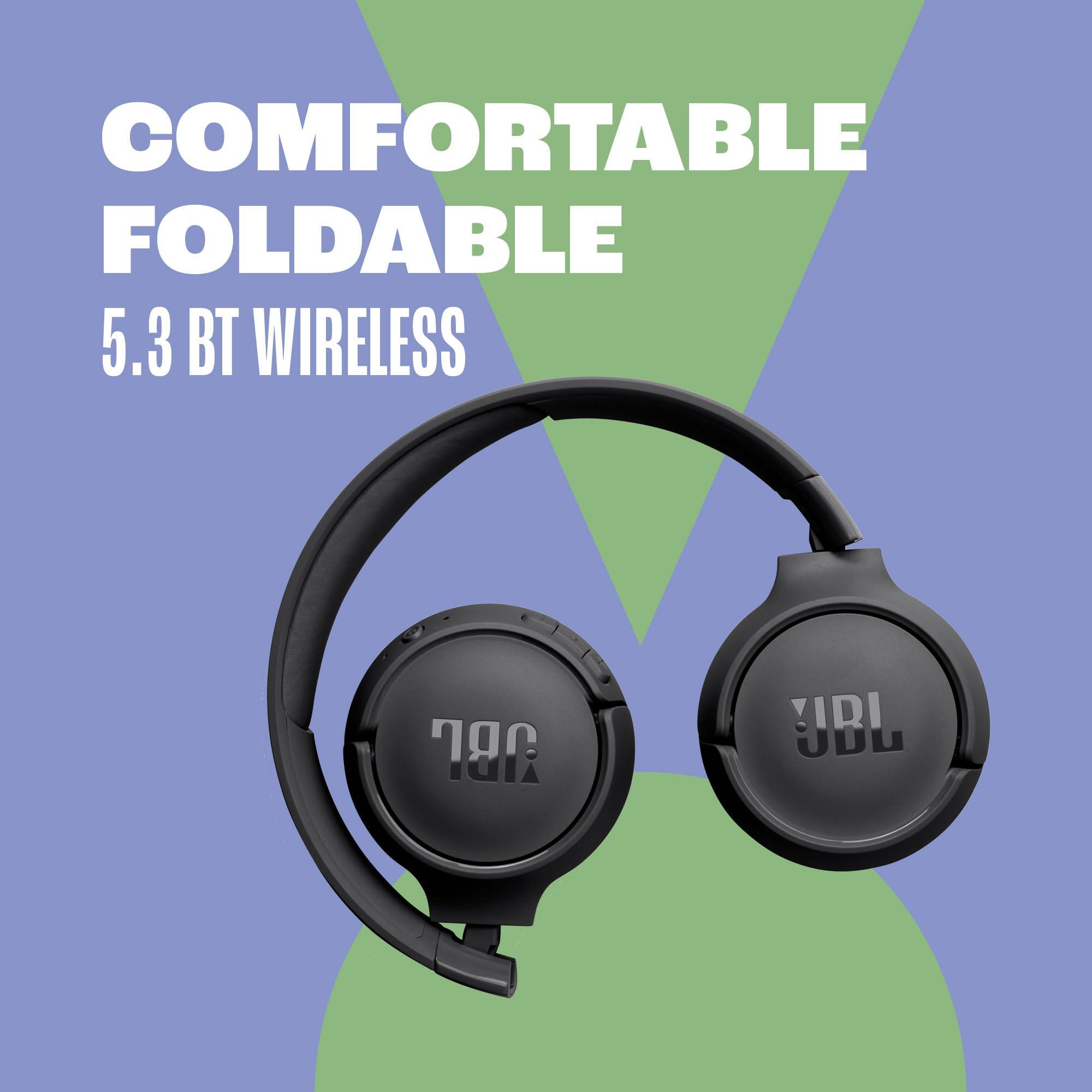 JBL JBLT520BTWHTAM-Z Tune 520BT Wireless on-ear Headphones, White - (Renewed) - Image 5