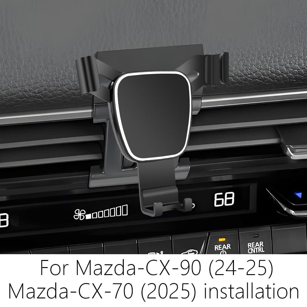 LUNQIN Car Phone Holder for Mazda CX-90 2024 2025，CX-70 2025 Auto Accessories Navigation Bracket Interior Decoration Screen Dash Board Smartphone Cellphone Mobile Cell Phone Mount case - Image 2