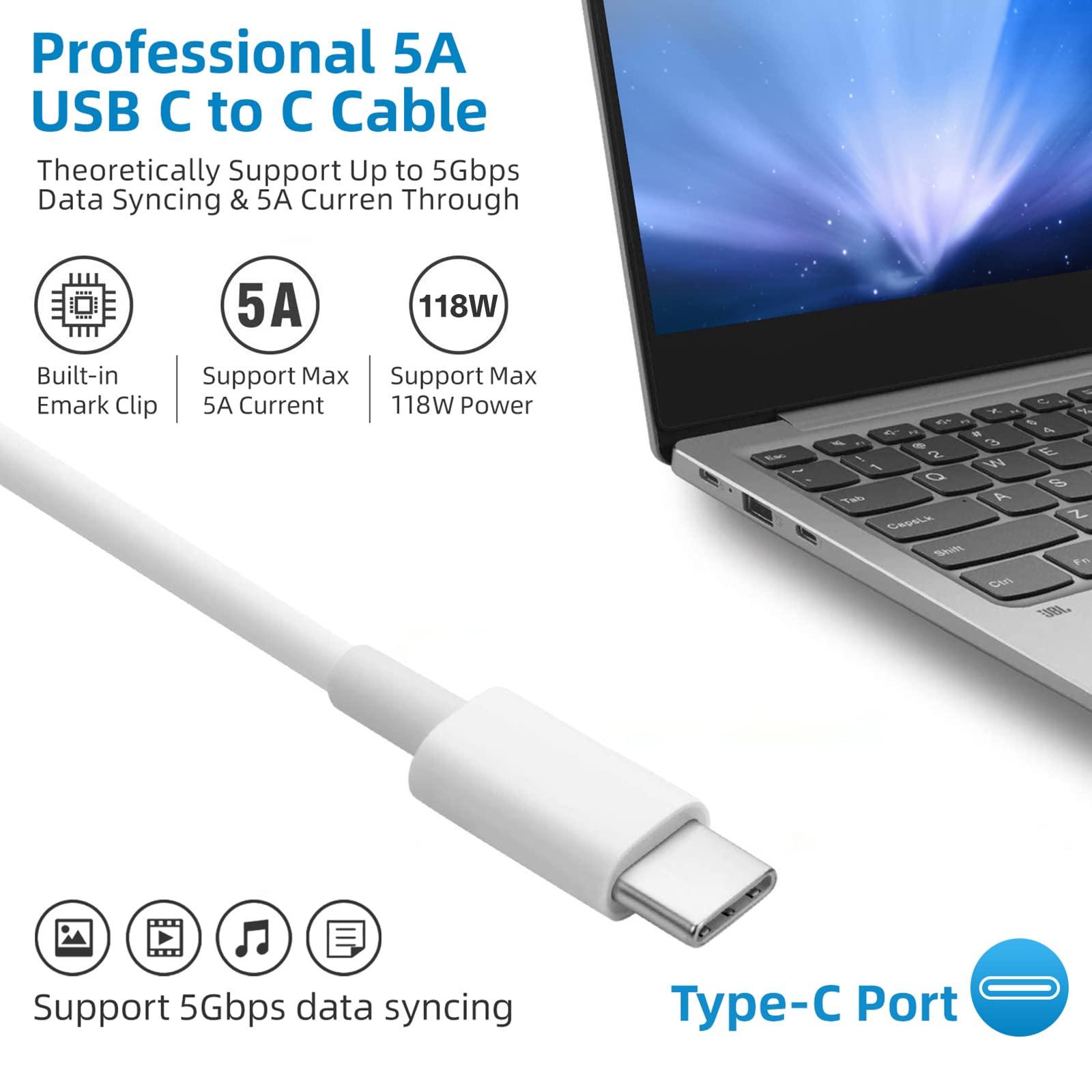 Mac Book Pro Charger - 118W USB C Charger Fast Charger Compatible with MacBook Pro, MacBook Air, M1 M2 M3 M4, iPad pro, Samsung Galaxy and All USB-C Devices, 6.6ft Cable - Image 6