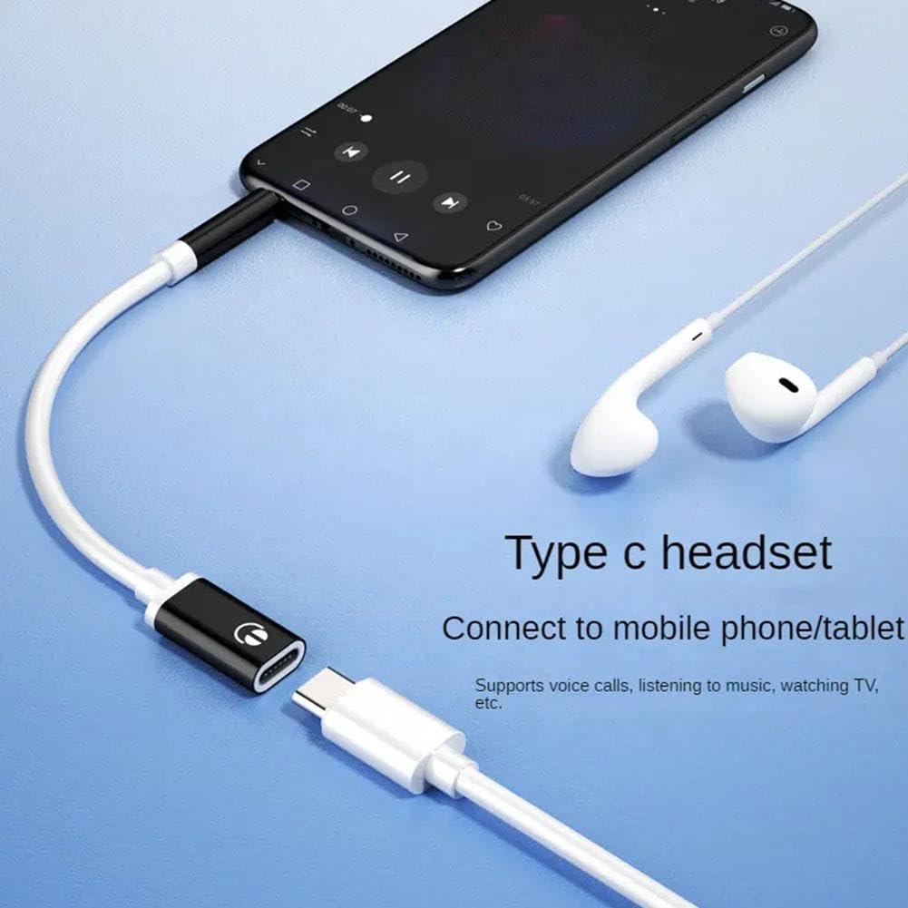 Wentoenapp 2 Pcs Black 3.5mm Male to TypeC Female Audio Cable Cord 3.5mm Analog Cable Type-C Converter Earphone Adapter Compatible with CD Players, MP3 Players, Laptops, Tablets, Smartphone - Image 3