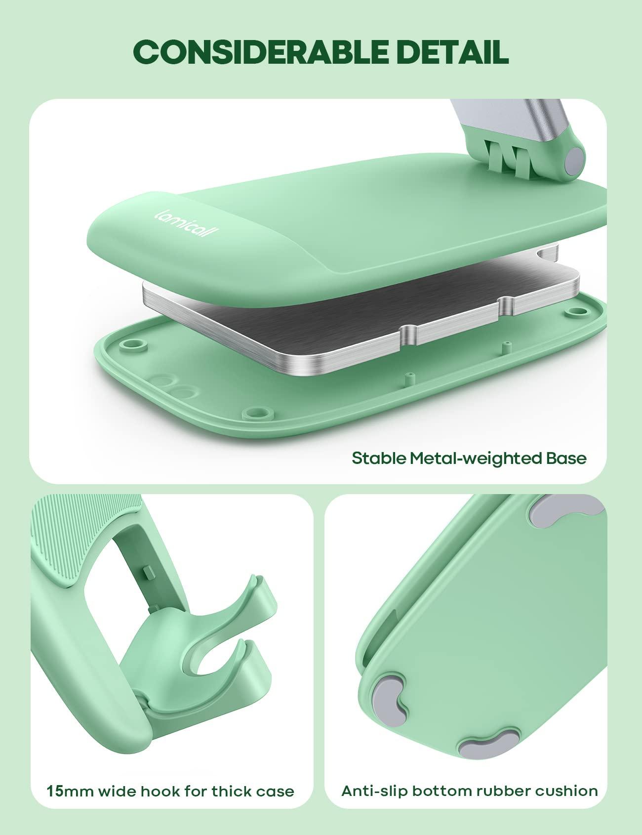 Lamicall Easter Basket Stuffers for Teens Girls Boys Cell Phone Stand, Light Green Cell Phone Holder for 4-8'' Smartphone, Easter Basket Essentials - Image 6