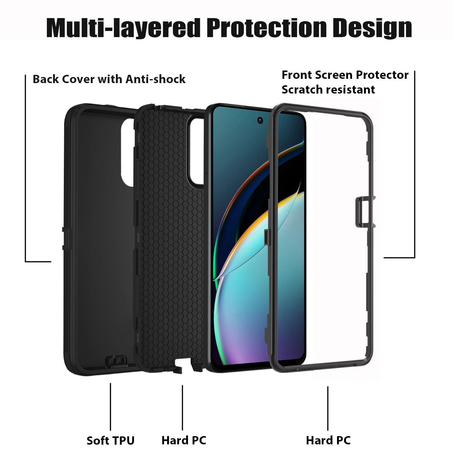BWOOLL for Motorola Moto G Stylus 5G 2024 Case, Heavy Duty 3 in 1 Hybrid Hard PC & Soft Silicone Shockproof Drop Protection Case for Moto G Stylus 5G 2024, Vintage 80s Music Cassette - Image 5