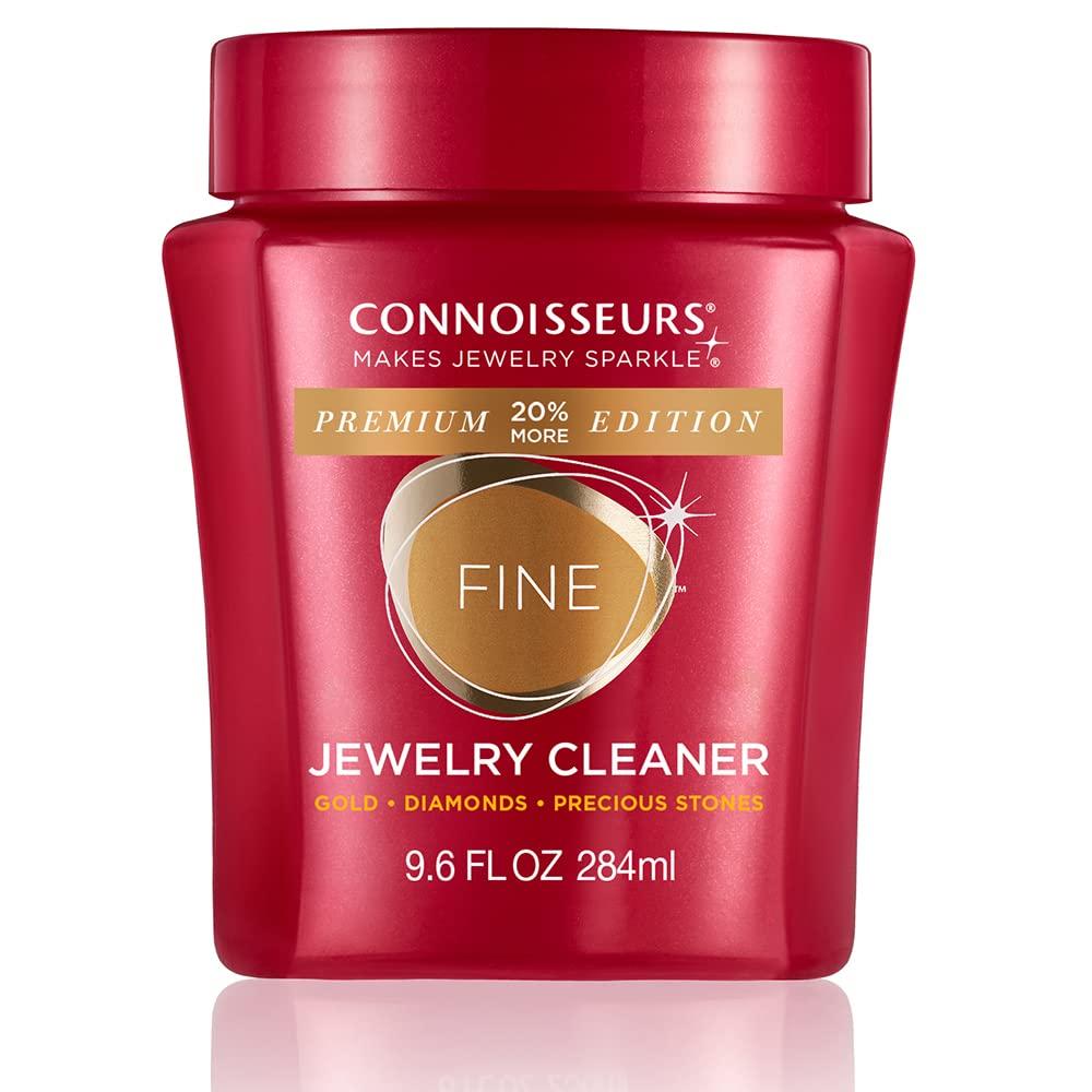 CONNOISSEURS Premium Edition Jewelry Cleaner, Value Size 9.6oz - Pick from Fine, Silver or Delicate Jewelry Cleaner