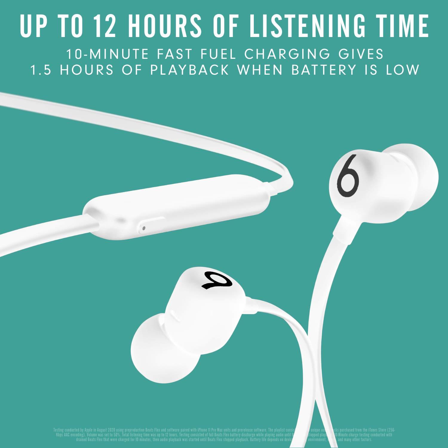 Beats Flex Wireless Earbuds - Apple W1 Headphone Chip, Magnetic Earphones, Class 1 Bluetooth, 12 Hours of Listening Time, Built-in Microphone - Smoke Gray - Image 2