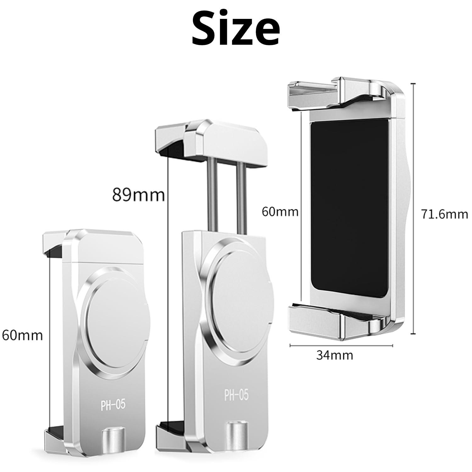 HAFOKO OM6 Metal Magnetic Phone Holder with Cold Shoe for Microphone Smartphone Tripod Mount Compatible for DJI OM 6 /OM 5/OM 4 Smartphone Handheld Gimbal Stabilizer Accessories - Image 6