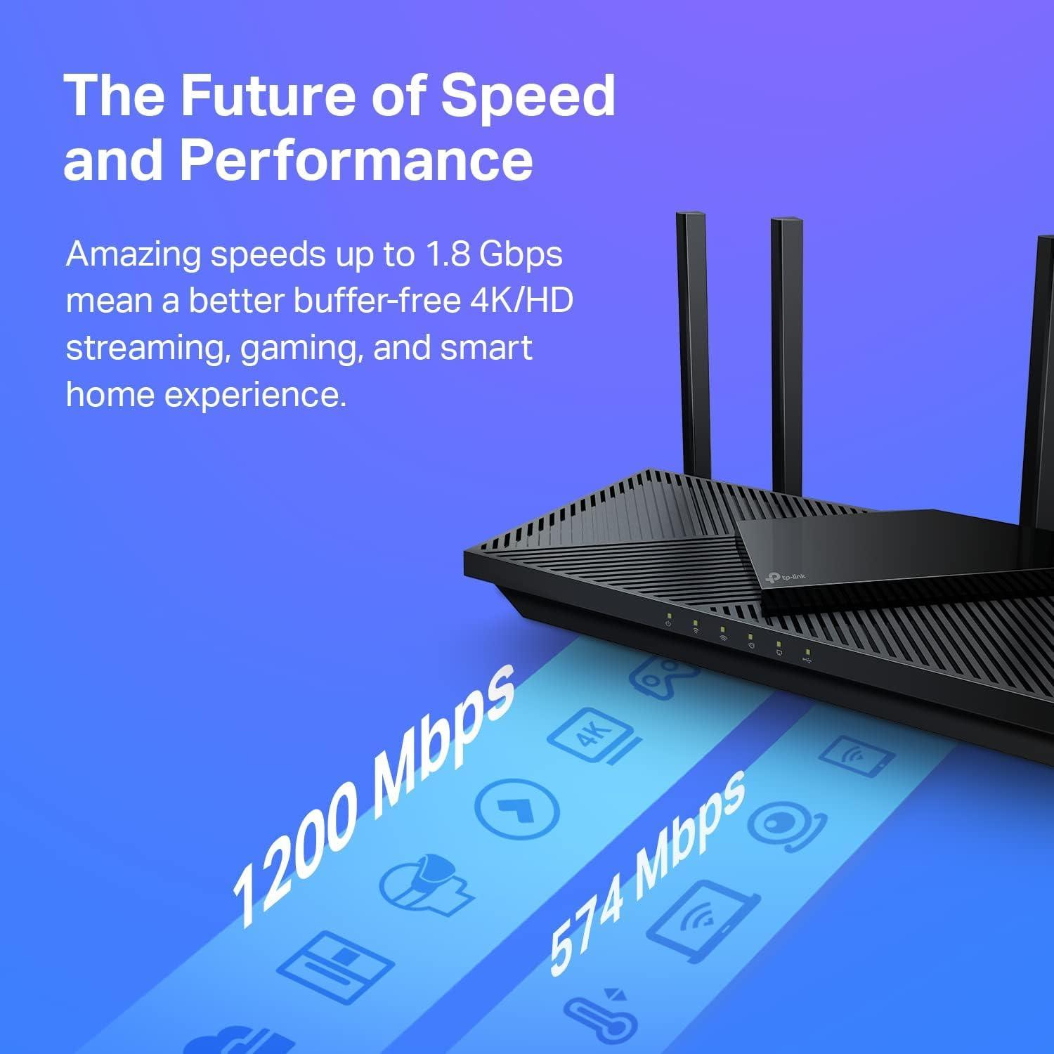 TP-Link AX1800 WiFi 6 Router V4 (Archer AX21) – Dual Band Wireless Internet, Gigabit, Easy Mesh, Works with Alexa - A Certified for Humans Device - Image 3