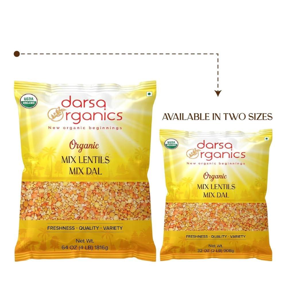Darsa Organics Mix Lentils 2 lb – USDA Organic, Non-GMO, Kosher Mixed Dal – High Protein Indian Red Lentil Blend for Soup, Stews, Curry & Snacks – Chemical-Free, Premium Quality, Food-Grade Packaging - Image 9