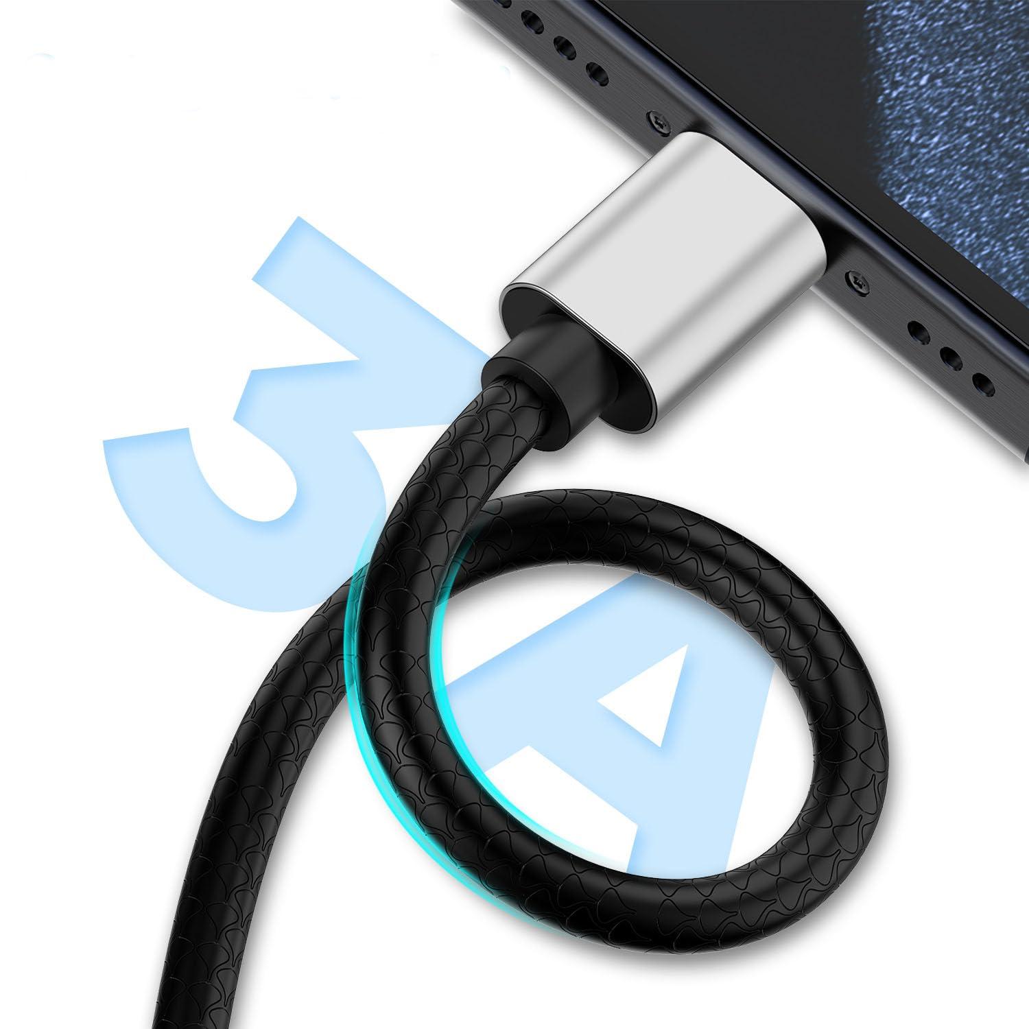 USB Type C Cable 10ft, [2 Pack] USB A 2.0 to USB-C 10 ft Type C Fast Charger Extra Long Durable TPE USBC to USBA Cord for iPhone 16/15 Pro Plus Pro Max Samsung Galaxy A10/A20/A51/S10/S9/S8 Plus/Note 9 - Image 2