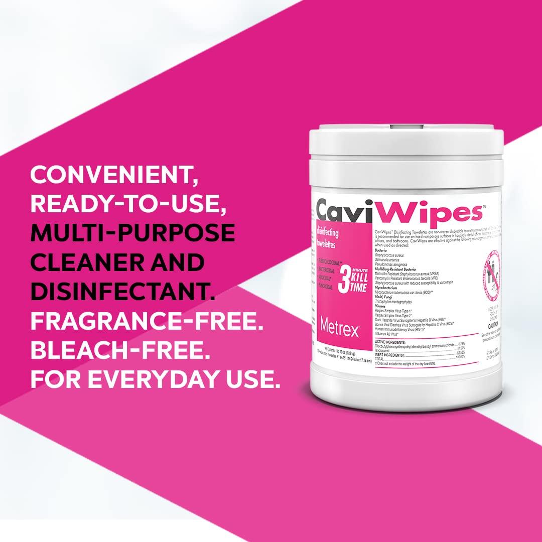 CaviWipes - Disposable Germicidal Cleaner & Healthcare Disinfecting Wipes, 160 Count - Image 2