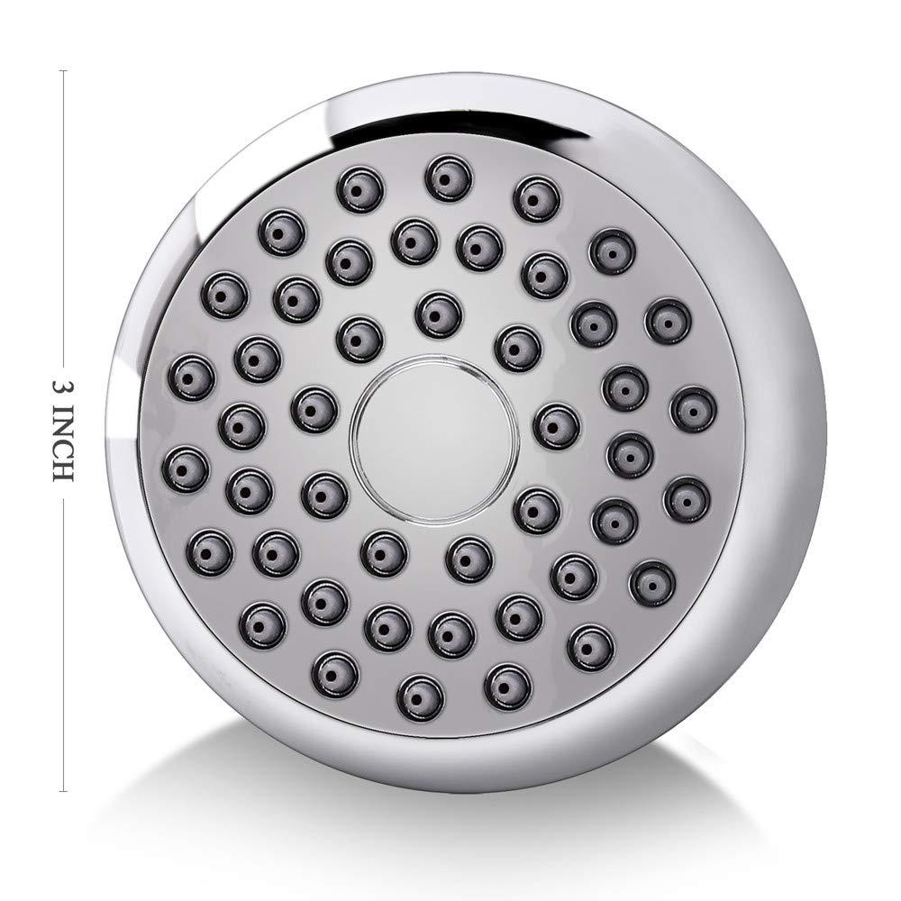 Aisoso High Pressure Shower Head 3 Inches Anti-clog Anti-leak Fixed Showerhead Chrome with Adjustable Swivel Brass Ball Joint for Relaxing and Comfortable Shower Experience - Image 3