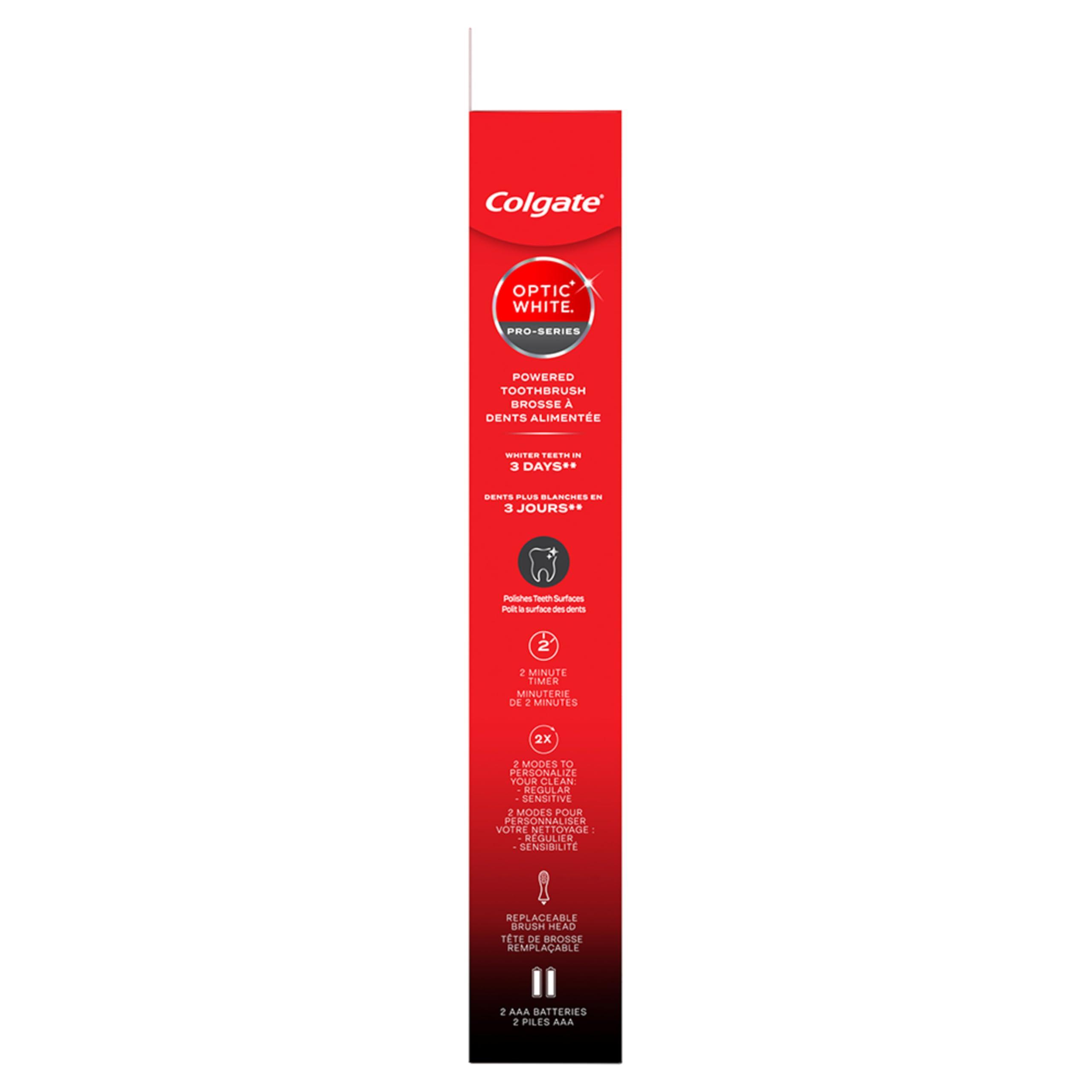 Colgate 360 Optic White Pro-Series Battery Black Toothbrush - Image 8