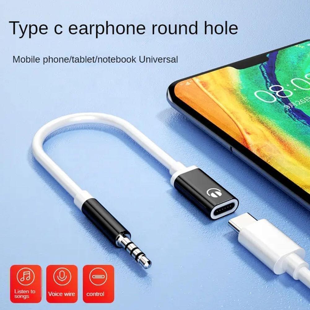 Wentoenapp 2 Pcs Black 3.5mm Male to TypeC Female Audio Cable Cord 3.5mm Analog Cable Type-C Converter Earphone Adapter Compatible with CD Players, MP3 Players, Laptops, Tablets, Smartphone - Image 4
