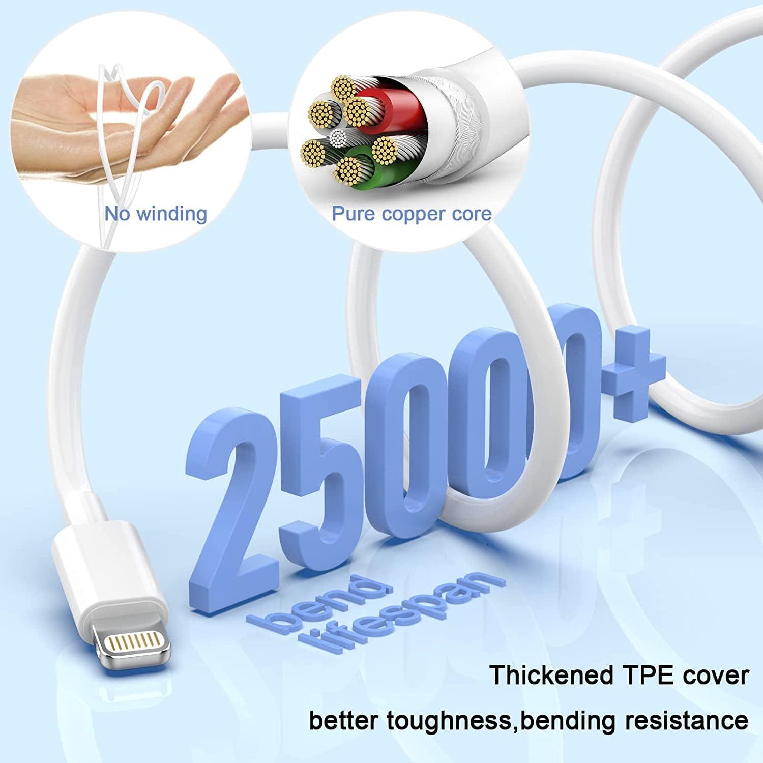 iPhone Charger Fast Charging,10 FT iPhone Charger [MFi Certified] 2Pack Long Charging Cable with 20W USB C Charger Block with USBC to Lightning Cable Compatible with iPhone 14 13 12 11 Pro Max Xr X 8 - Image 5
