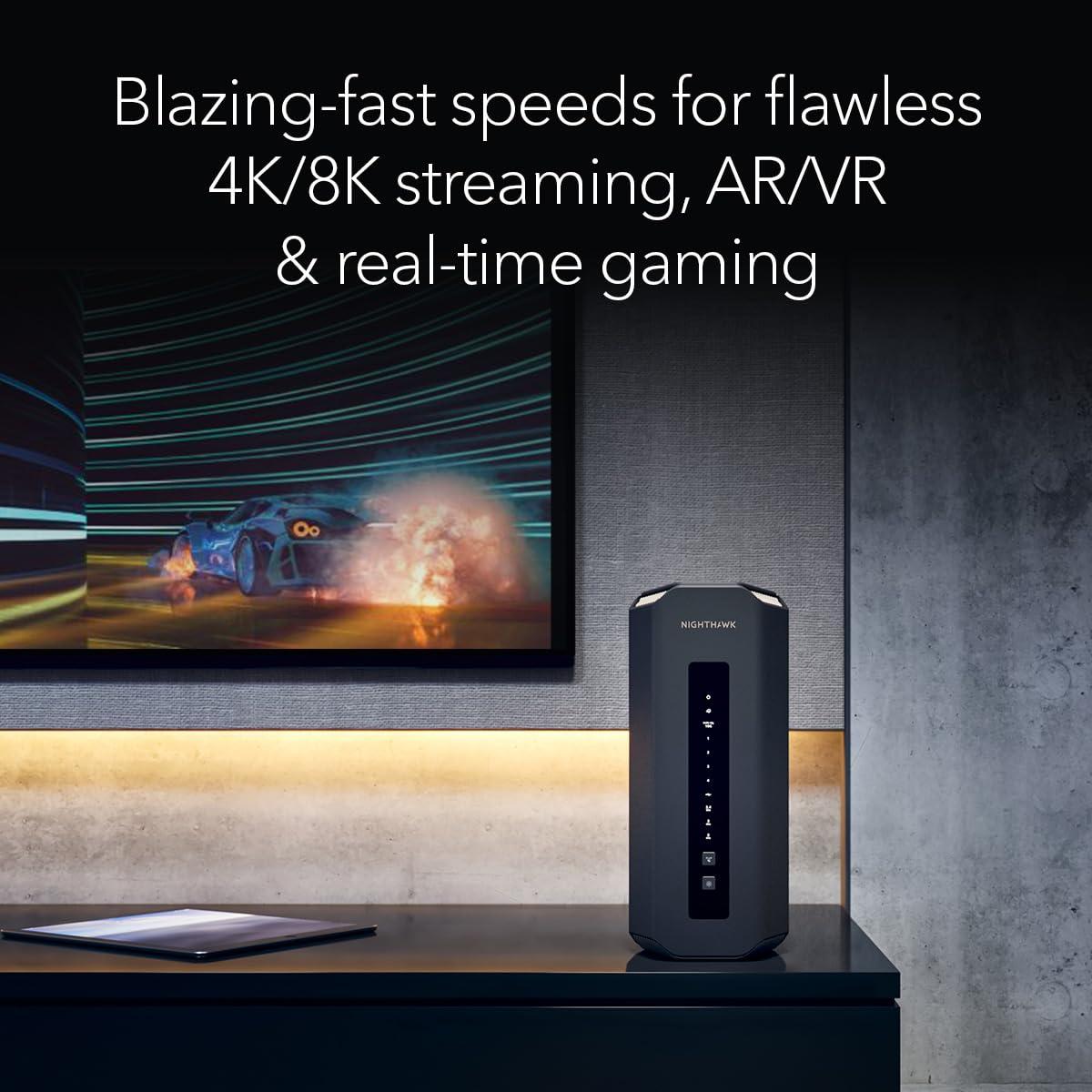 NETGEAR Nighthawk Tri-Band WiFi 7 Router (RS700S) - Security Features, BE19000 Wireless Speed (up to 19Gbps) – 10 Gig Internet Port - Covers up to 3,500 sq. ft., 200 Devices – 1-Year Armor Included - Image 4