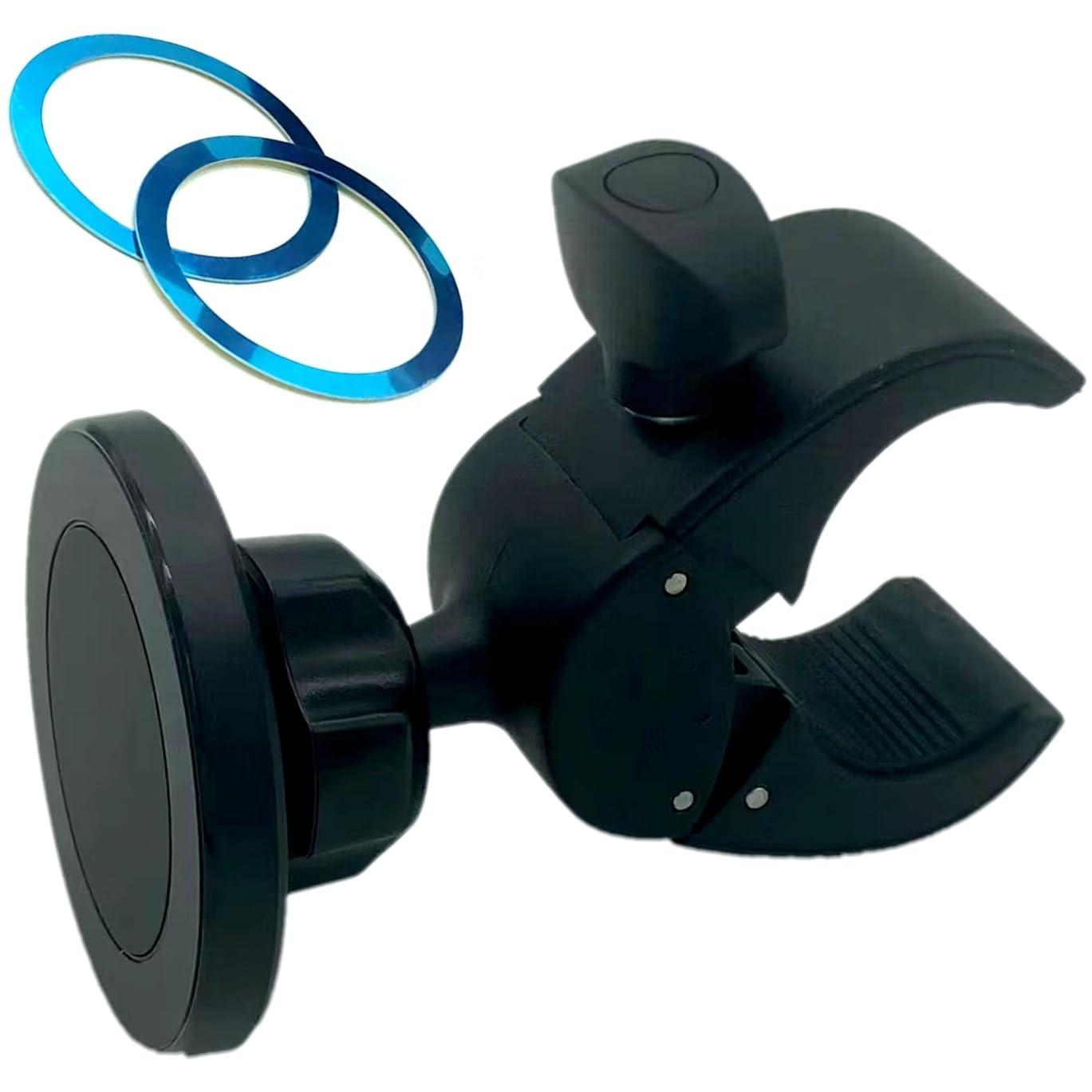 DHYSTAR Magnetic Cell Phone Holder Mount for Indoor Exercise Bike Compatible with Peloton,Treadmill, Elliptical,Gym Equipment,Golf Push Cart,Stroller,Compatible with MagSafe iPhone Smartphones