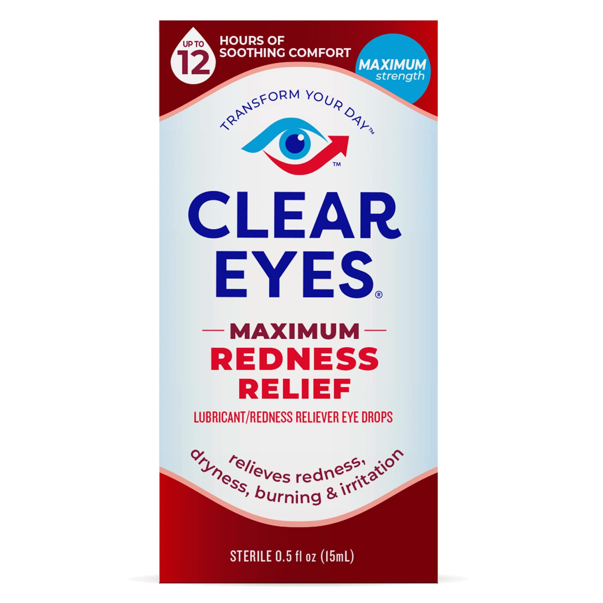 Clear Eyes | Maximum Redness Relief Eye Drops | 0.5 FL OZ