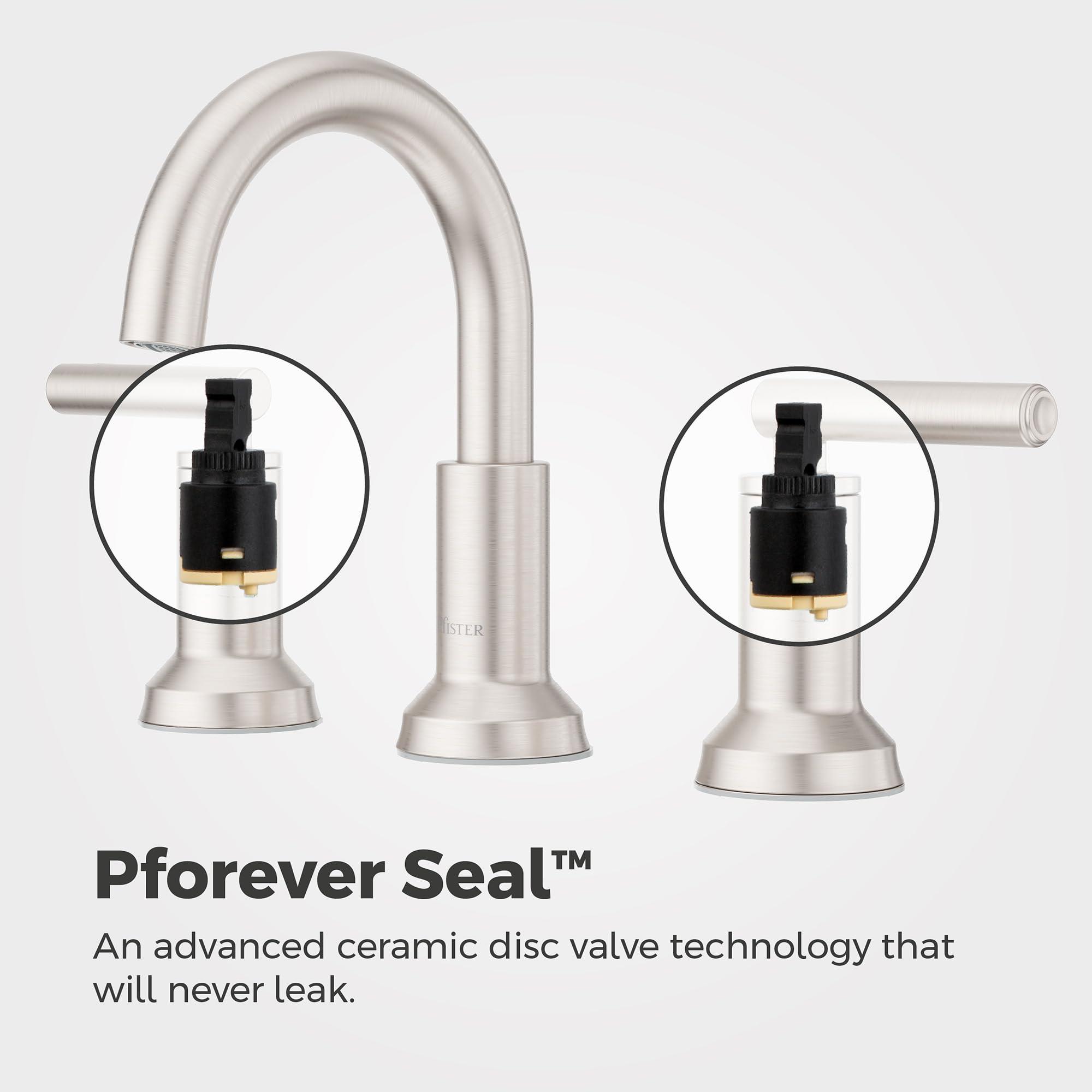 Pfister Capistrano Bathroom Sink Faucet, 8-Inch Widespread, 2-Handle, 3-Hole, Spot Defense Brushed Nickel Finish, LF049CSOGS - Image 7