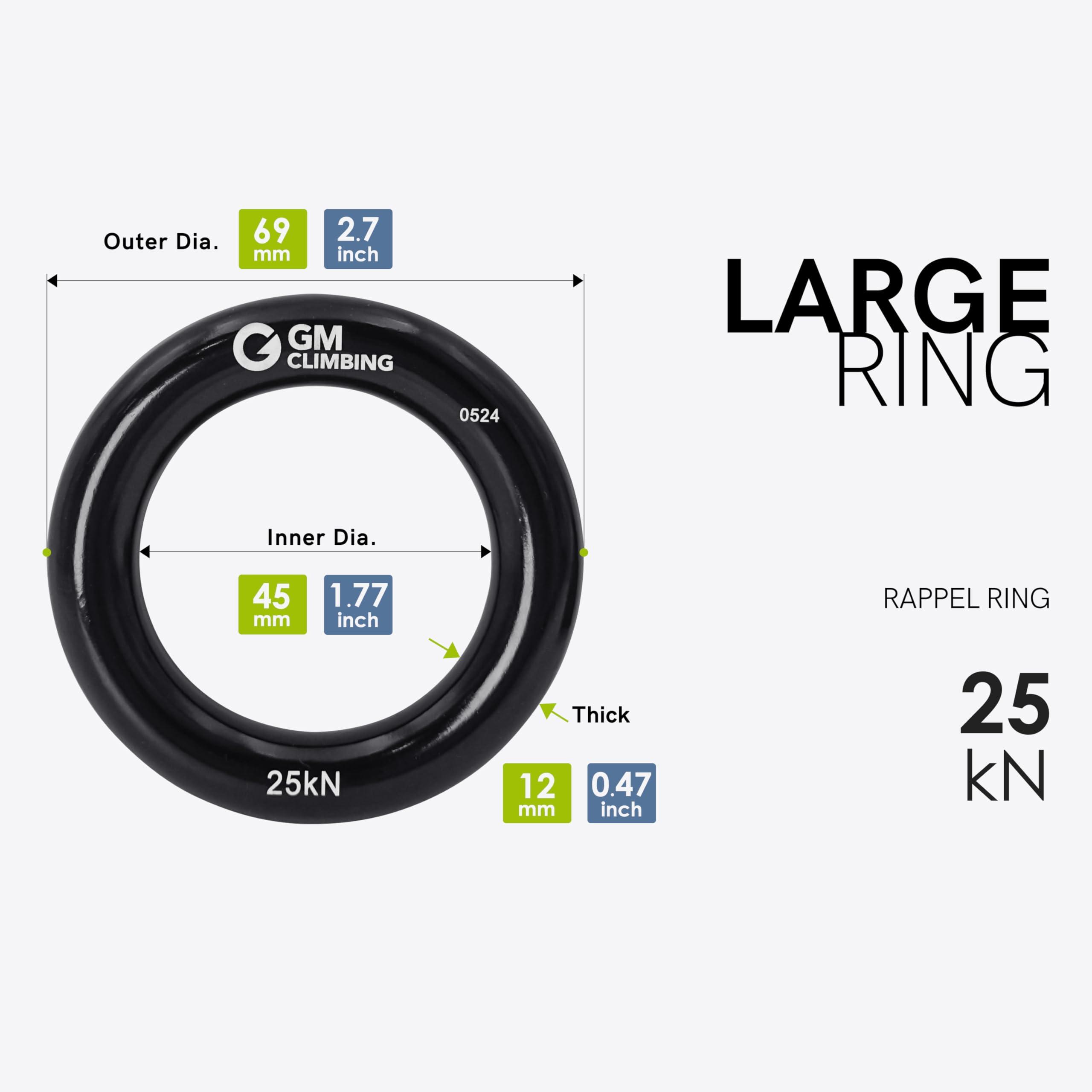 GM CLIMBING Rappel Ring 25kN for Rock Climbing Arborist Rescue Slackline Hammock - Image 3