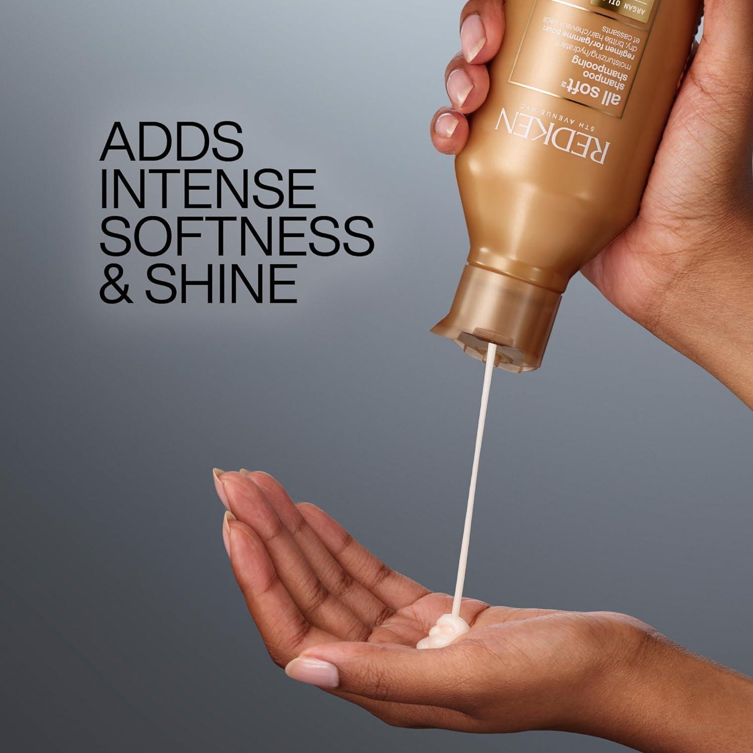 Redken All Soft Shampoo - Moisturizes & Hydrates Dry Hair, Softens & Adds Shine, With Argan Oil, Safe For Color-Treated Hair - Image 7
