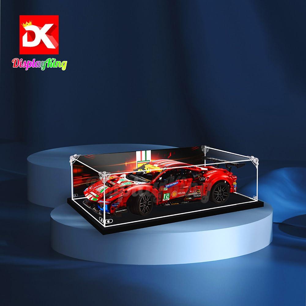 Acrylic Display case for Lego Ferrari 488 GTE AF Corse #51" 42125 3mm Thickness dust-Free and Crystal Clear Display case with Screw (Lego Set is not Included) (with Background) - Image 2
