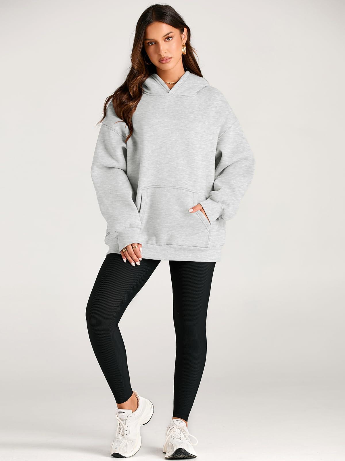 Trendy Queen Womens Oversized Hoodies Fleece Sweatshirts Sweaters Spring Outfits 2025 Pullover Fall Winter Clothes - Image 5