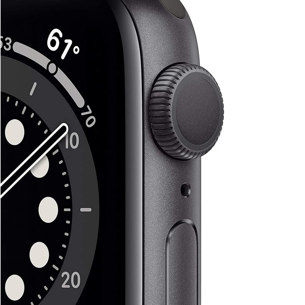 Apple Watch Series 6 (GPS + Cellular, 44mm) - Space Gray Aluminum Case with Black Sport Band (Renewed) - Image 2