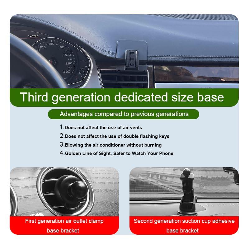 Car Phone Holder for Audi A8/S8 Auto Accessories [Only for Audi 2011-2018 A8 & 2013-2018 S8] [Auto Lock Hands Free Cell Phone Mount Car fits for iPhone & All Smartphones] - Image 2