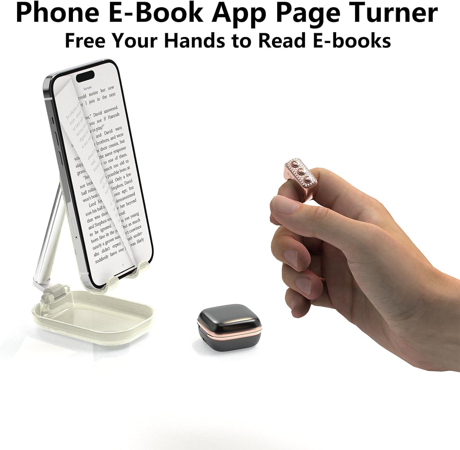 ZOZVO TikTok Scrolling Ring for iPhone, TikTok Remote Control for TikTok, Bluetooth Page Turner for iPad/Kindle App/iPhone/Android (Pink) - Image 3