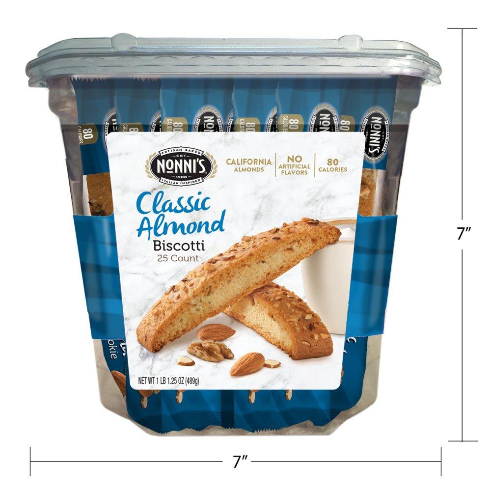 Nonni's Biscotti Value Pack, Originali Classic Almond, 25 Count, 1.1 Pound - Image 4
