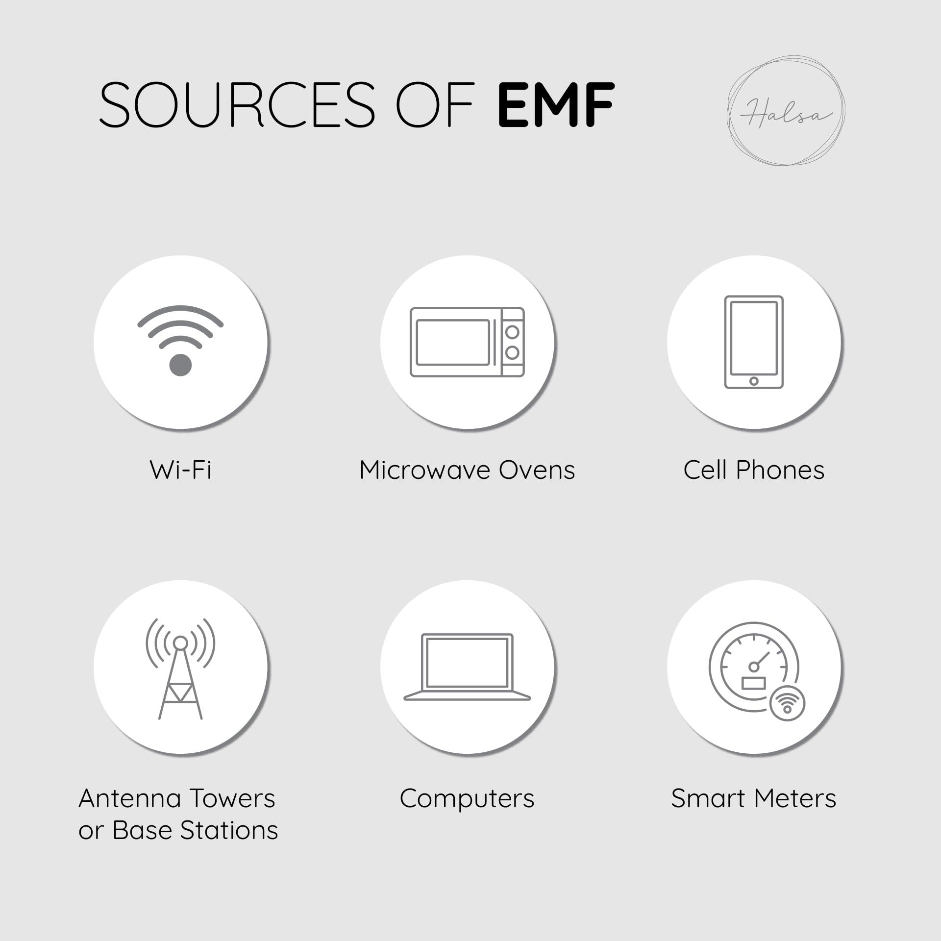 Halsa EMF Shield Sleeve for Cell Phone - Signal Blocking Anti-EMP Pouch - Smartphone Protection Case Against Radiation, EMF, 5G, RFID - Grey - 4x8 Inch Fits Most Phones - Image 4