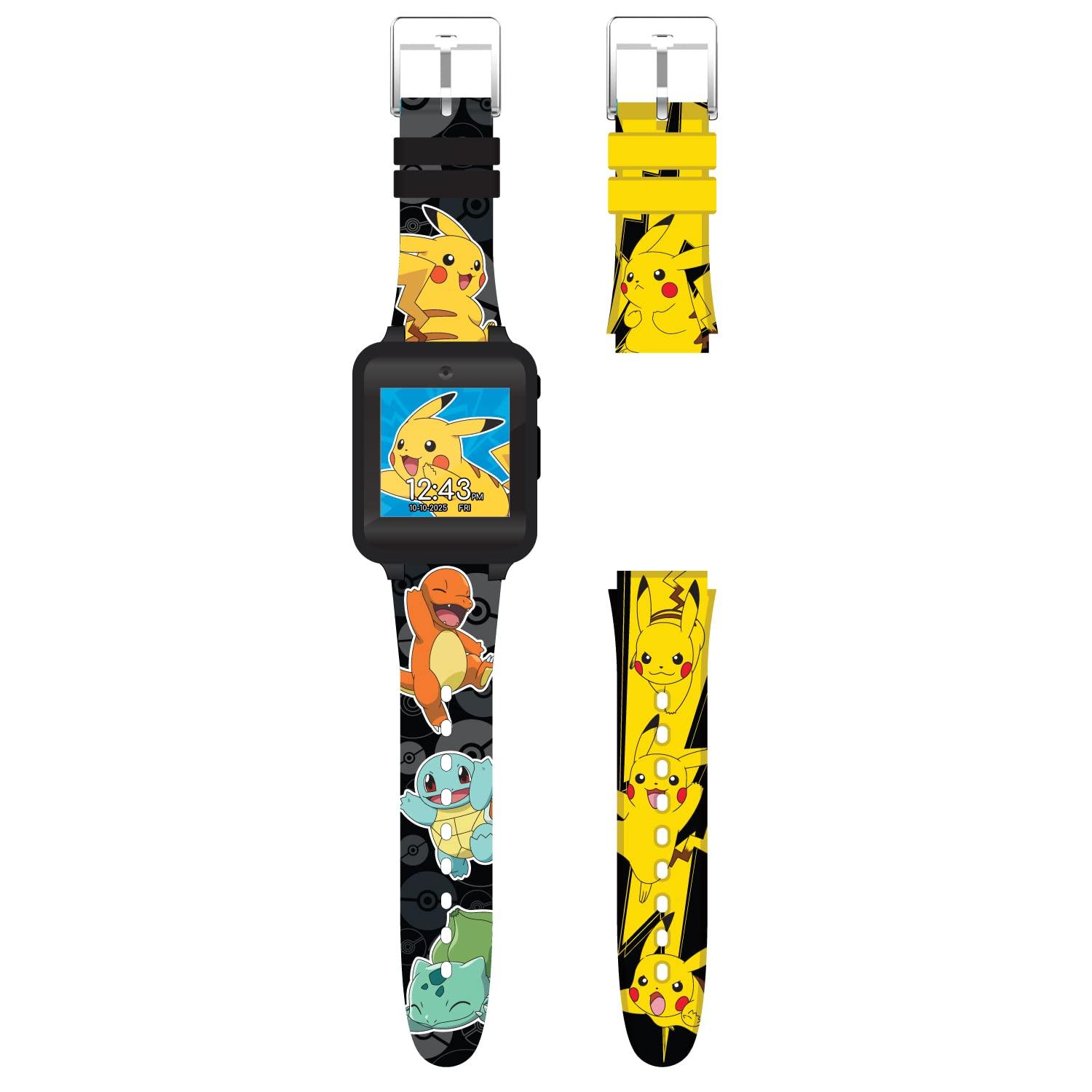 Accutime Pokémon Interactive Kids Smartwatch with Touchscreen, Interchangeable Pikachu & Friends Straps, Built-in Camera, Games, Alarm, Stopwatch, Calculator, and 10 Watch Faces - Fits Wrists 5.5"-8" - Image 3