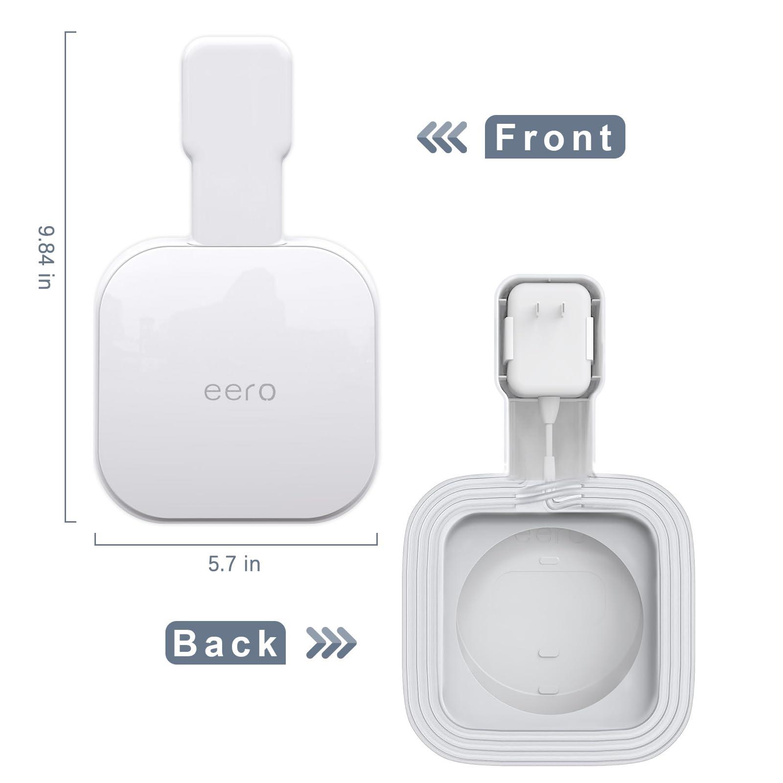 Wall Mount Holder for eero Pro 6e/Pro 6, No Messy Wires, Space Saving, Outlet Wall Stand Bracket Compatible with eero Pro 6e/Pro 6 Mesh Wi-Fi System Extender Router (3 Pack) - Image 5
