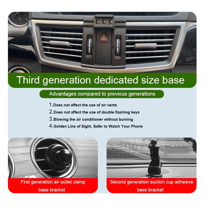 MikeHam Car Phone Holder for Mercedes Benz E Class 2010-2013, Auto Lock Hands Free Cell Phone Mount, Fits iPhone & All Smartphones, Black - Image 2