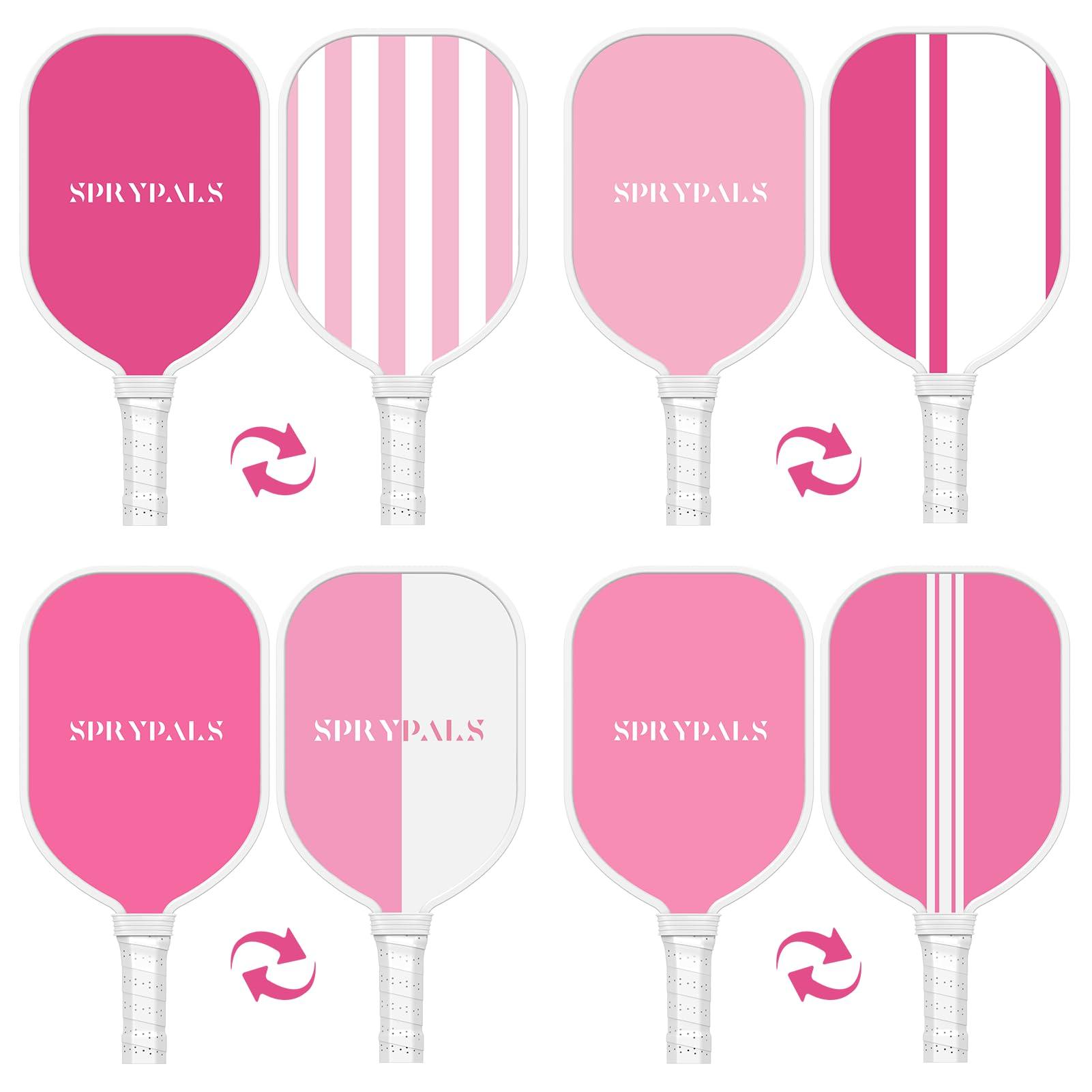 Pickleball Paddles Set of 4, USAPA Approved Pickleball Set of 4 with 4 Pickleball Balls & 1 Carry Bag Premium Wooden Cute Pickle Ball Paddles Rackets Ergonomic Cushion Grip Gifts for Women Youth Men - Image 2