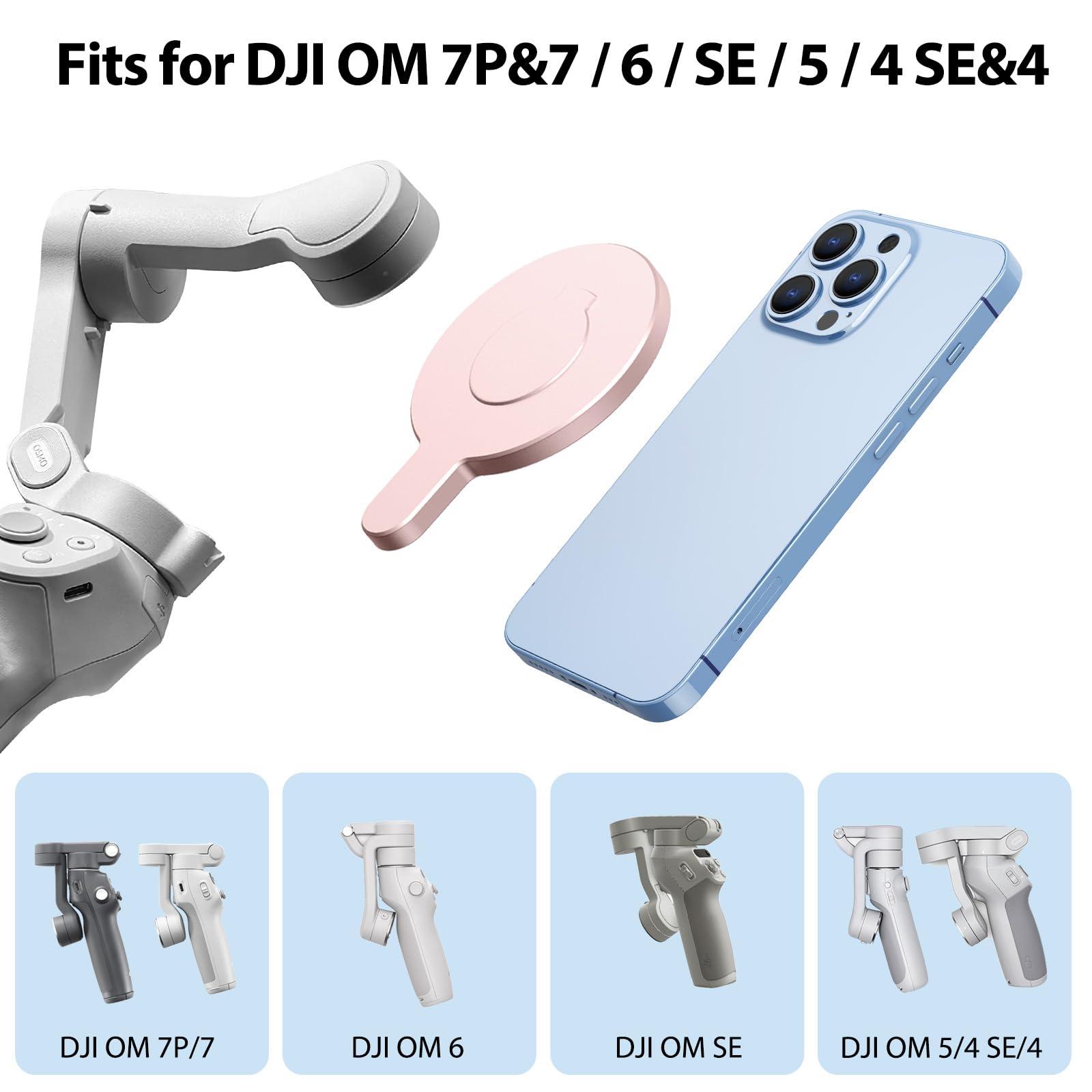 Aerbeis Magnetic Phone Clamp for DJI, Adapter Mount for DJI Gimbal Stabilizer Osmo Mobile 7 / 7P/ 6/ OM SE/OM 5/ OM 4 SE/OM 4, DJI OM Accessories Fit for Magsafe iPhone Android Smartphone - Image 4