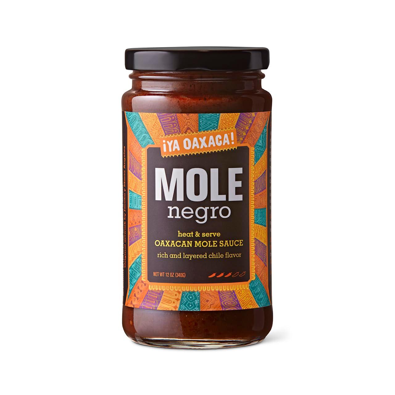 Ya Oaxaca - Mole Sauce - Negro - Medium Spice Flavor - Blend of Smoked & Dried Chiles, Spices, & Chocolate - Vegan, Non-GMO, Gluten Free - Great in Enchiladas, Tacos, Nachos, Tortillas - 12oz