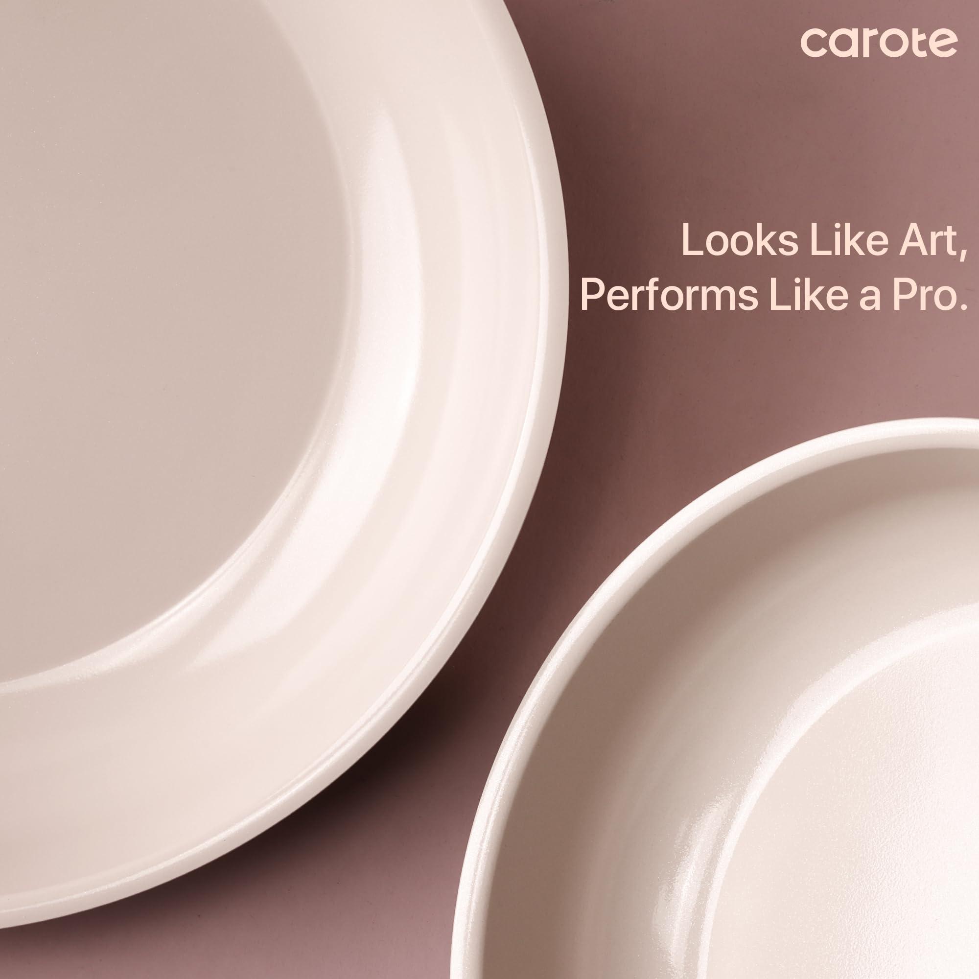CAROTE Ceramic Cookware Sets, Pots and Pans Set Non Stick Non Toxic, Induction Cookware, Kitchen Cookware Sets, Pots Set for Healthy Coooking 15PCS, Taupe - Image 5