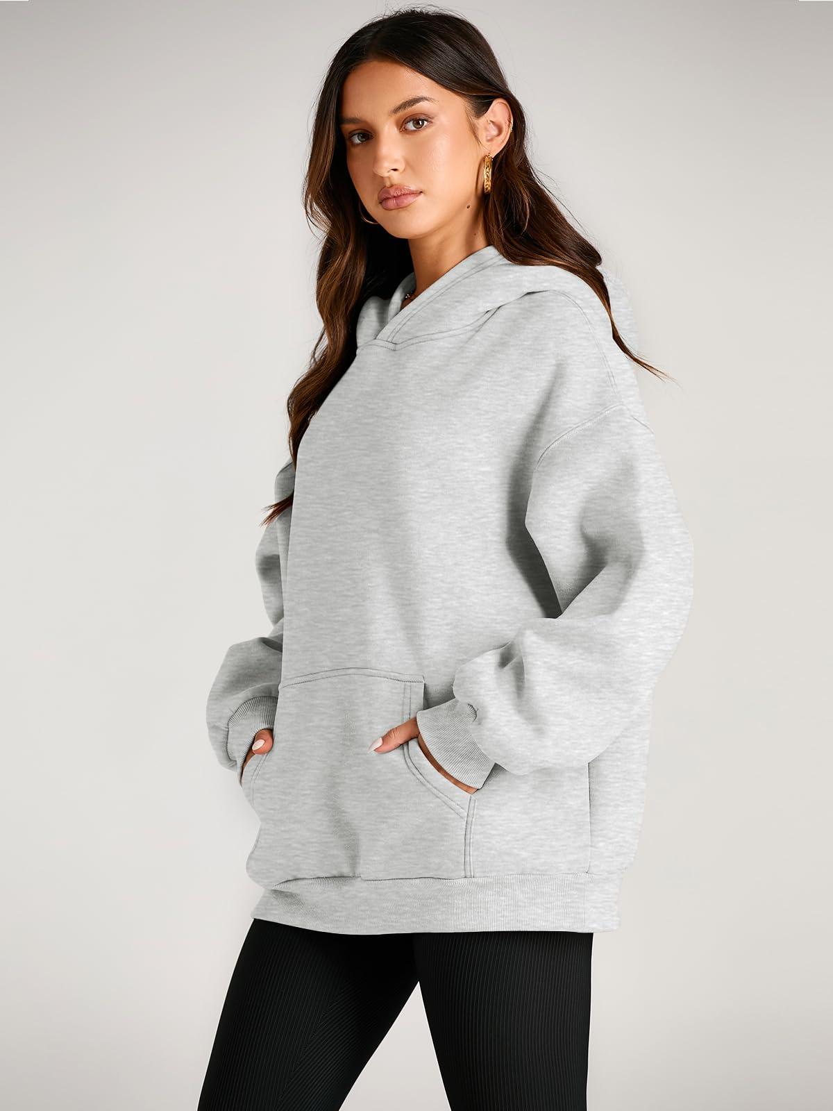 Trendy Queen Womens Oversized Hoodies Fleece Sweatshirts Sweaters Spring Outfits 2025 Pullover Fall Winter Clothes - Image 3