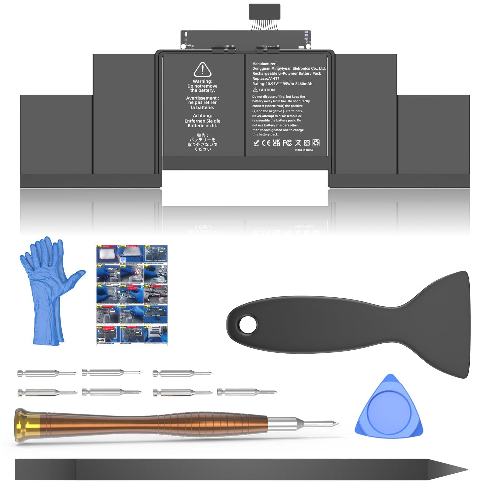 JGTM A1398 Battery Replacement, A1417 Battery for MacBook Pro 15 inch Early 2013 Mid 2012 Released Version A1398 EMC 2673 2512 Model Identifier: MacBookPro10,1