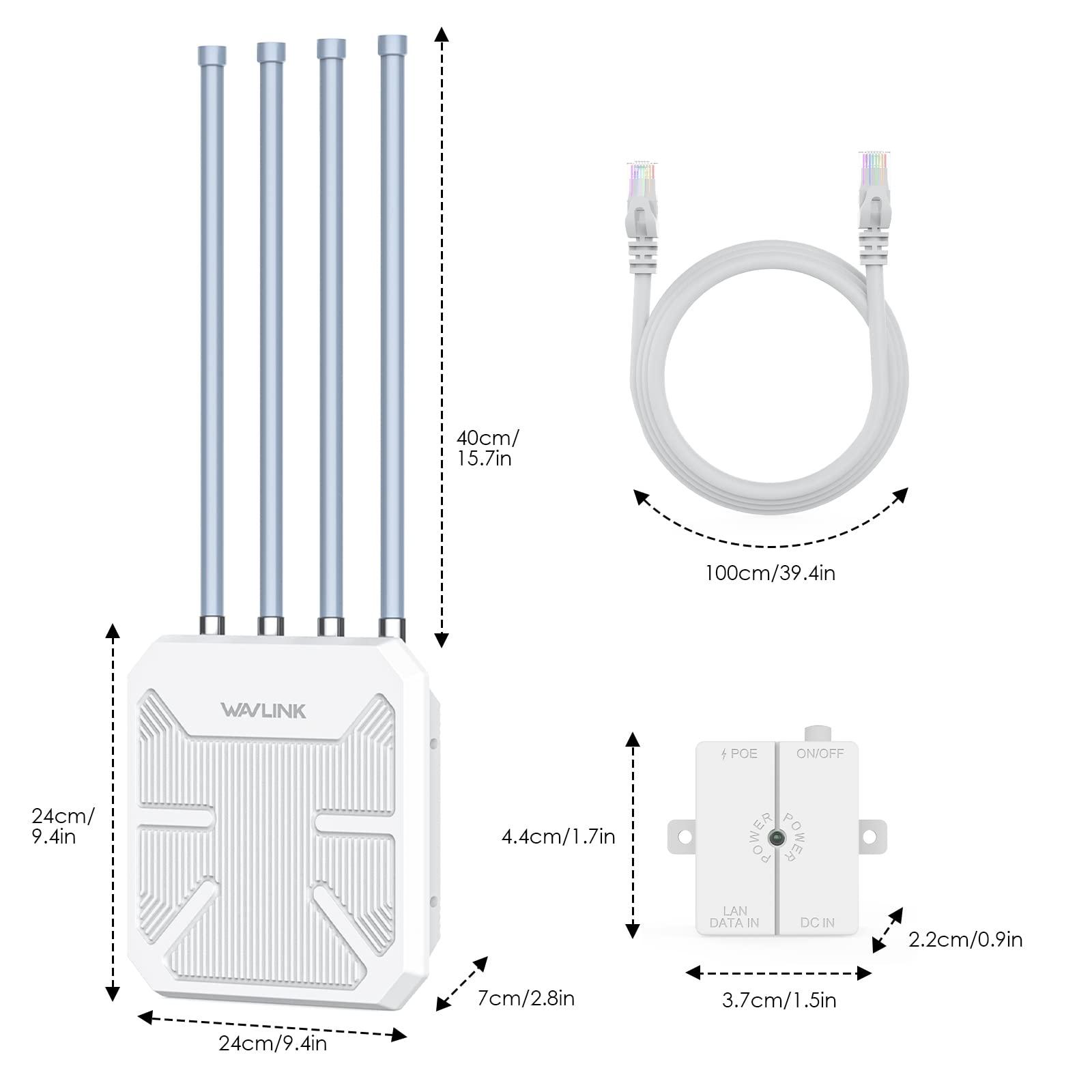 WAVLINK Outdoor WiFi 6 Wireless Access Point, AX1800 WiFi 6 Extender Long Range, Support Active PoE, 4x8dBi Antennas,Work with Starlink/Repeater/Router,IP67,Up to 128 Devices for Farm,Yard,RV,Campsite - Image 7