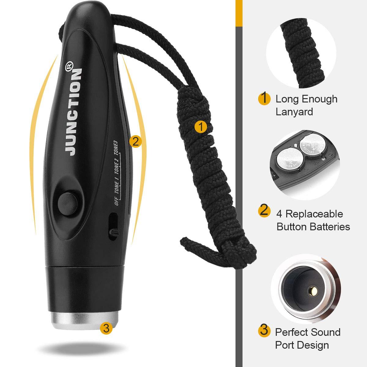 UNIWA Electronic Whistle, Battery Operated Whistle Adjustable 3 Different Loud Whistle Sounds with Lanyard Handheld Electronic Whistles for Referees Volleyball Coaches Teacher, Soccer Sports Whistle - Image 7