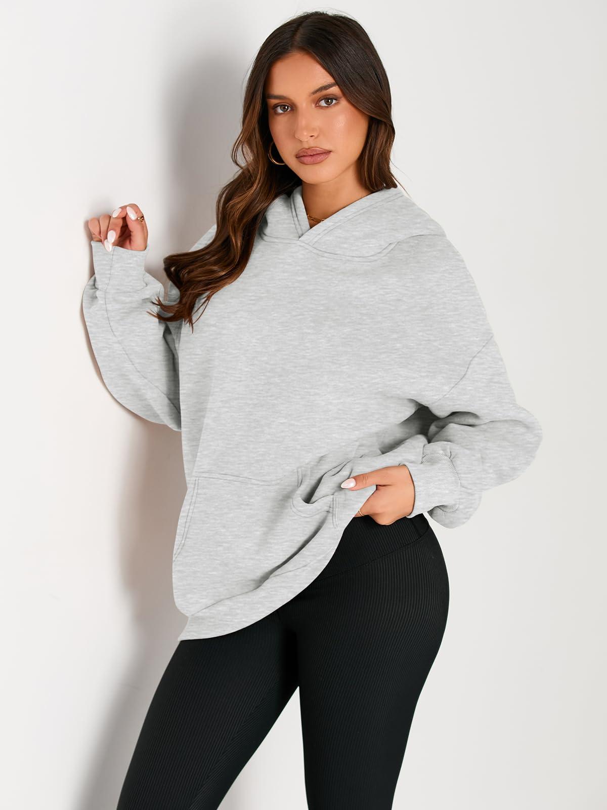 Trendy Queen Womens Oversized Hoodies Fleece Sweatshirts Sweaters Spring Outfits 2025 Pullover Fall Winter Clothes - Image 2