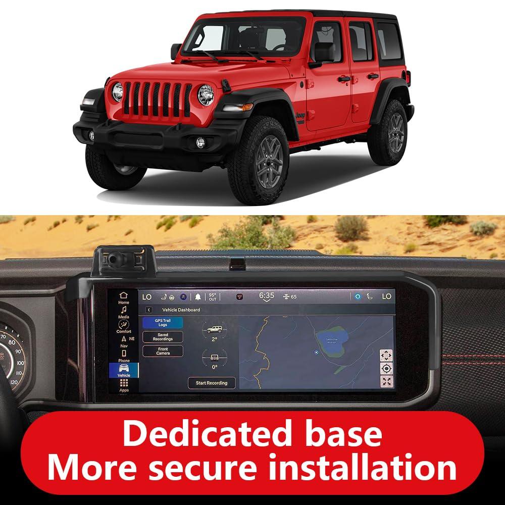 LUNQIN Car Phone Holder for Jeep Wrangler 2024 2025 Auto Accessories Navigation Bracket Interior Decoration Screen Mobile Cell Phone Mount Cellphone Smartphone case - Image 3