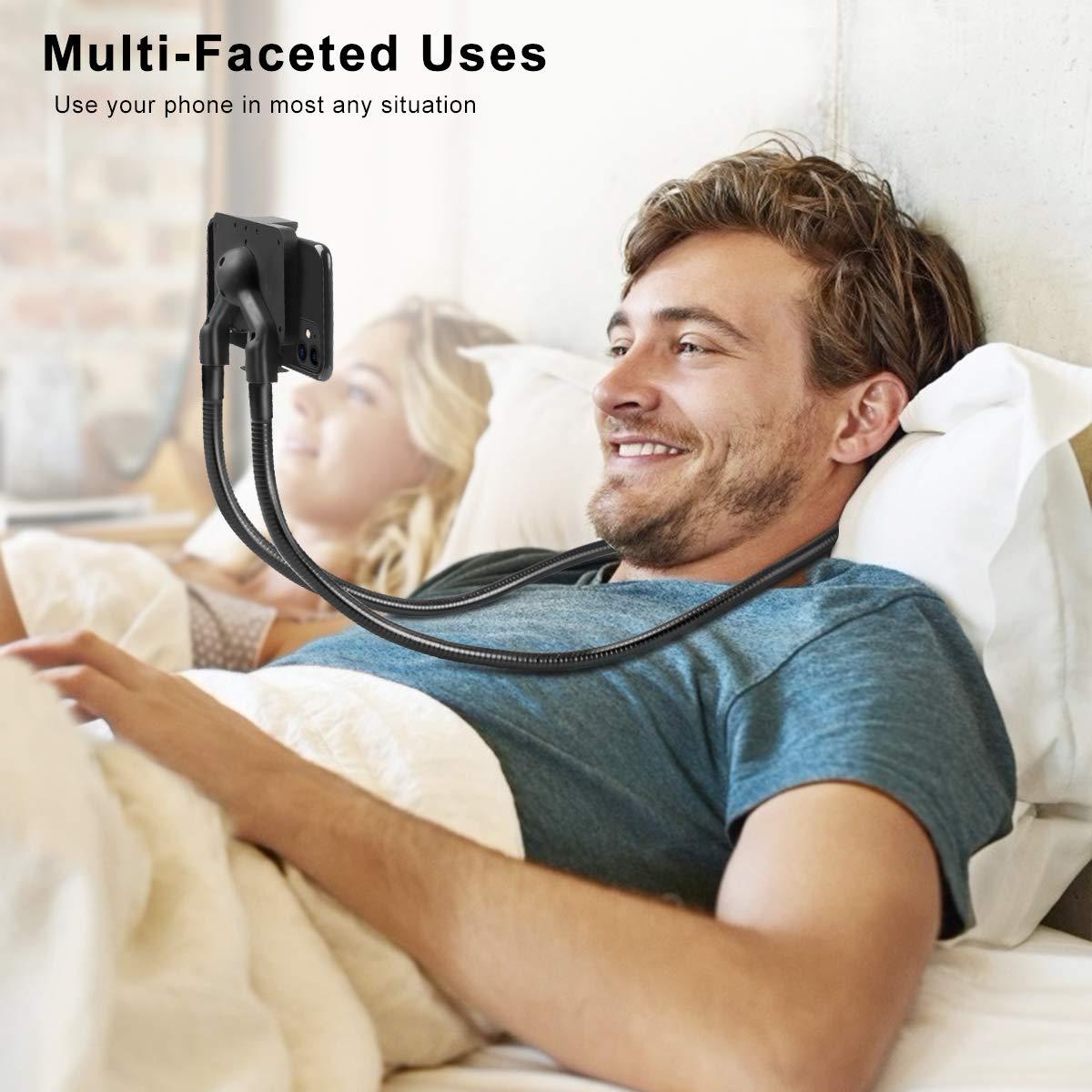 B-Land Cell Phone Holder, Universal Mobile Phone Stand, Lazy Bracket, DIY Flexible Mount Stand with Multiple Function (Black) - Image 5