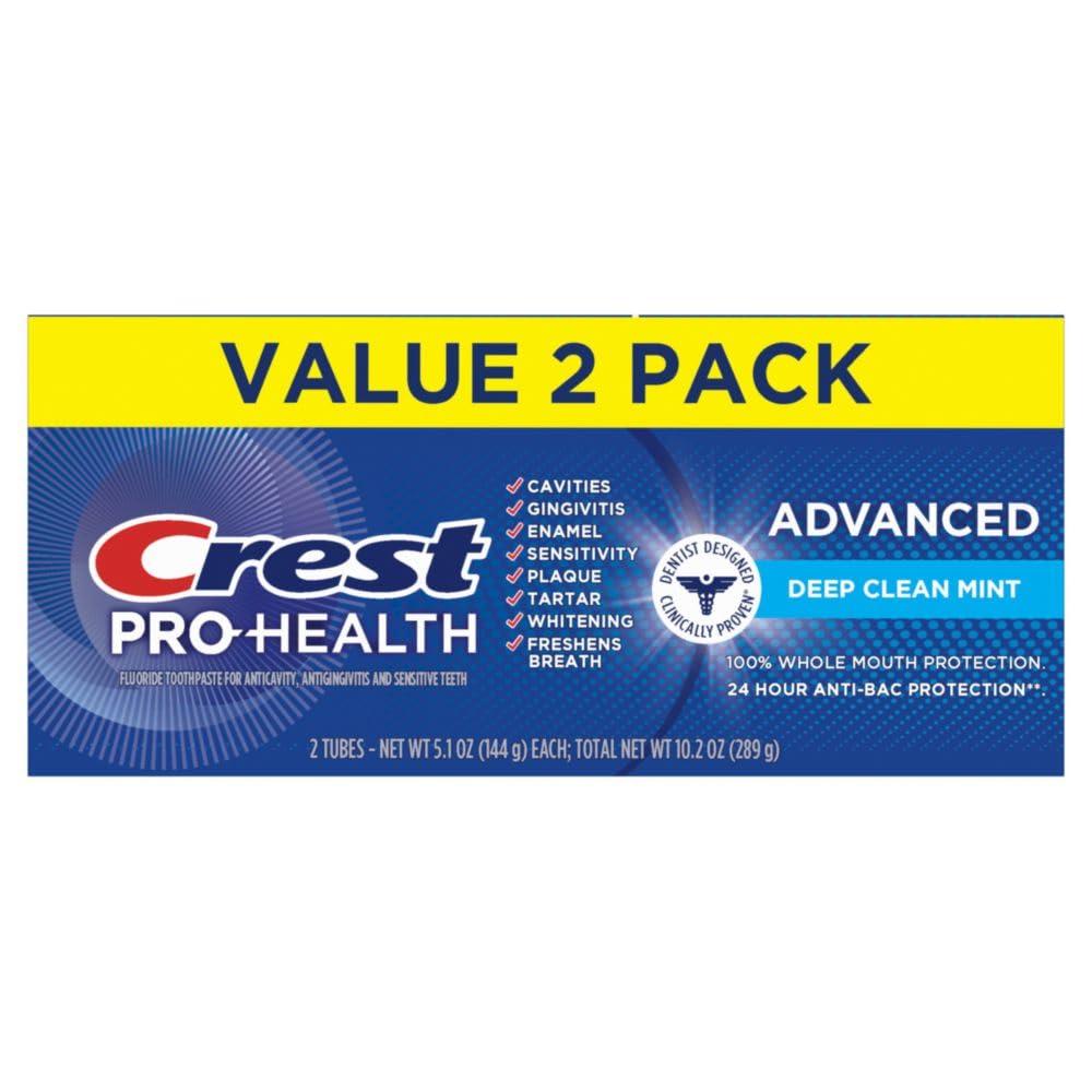 Crest Pro-Health Advanced Deep Clean Mint Toothpaste, 2 Count (Pack of 1) - Image 7