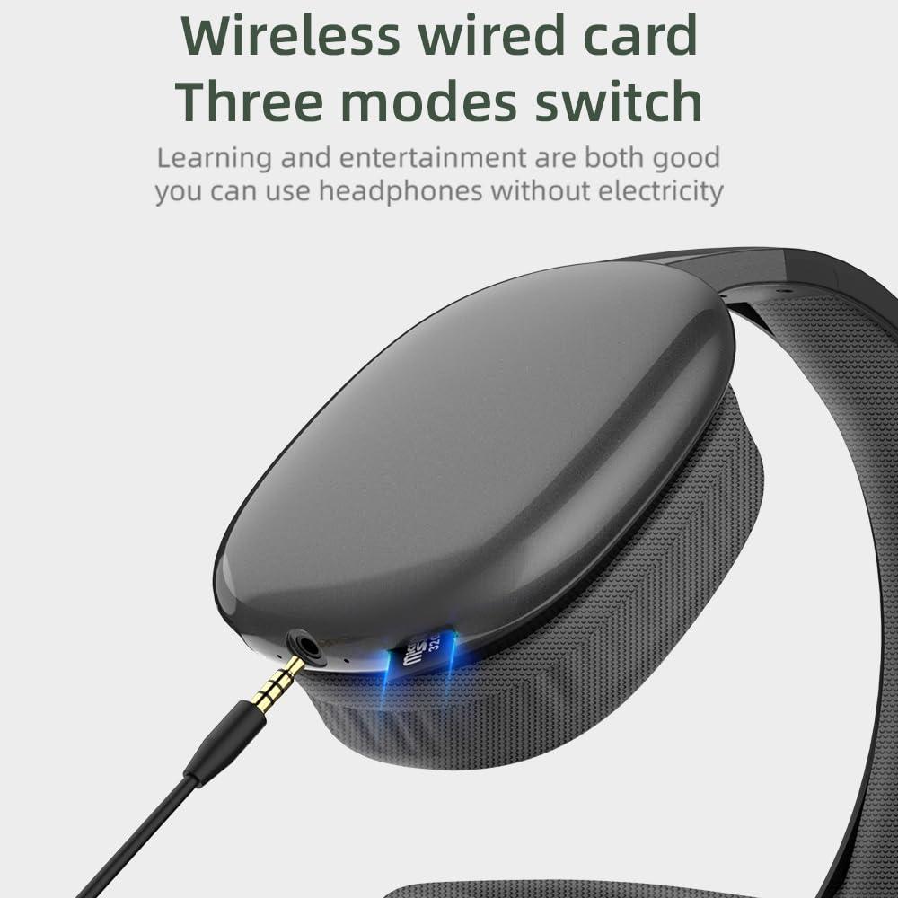 YAKEN YRKR Bluetooth Headphones, Headphones Wireless Bluetooth V5.3, Over Ear Headphones HiFi Elvish Ears for Smartphone Computer Laptop (Black) - Image 7